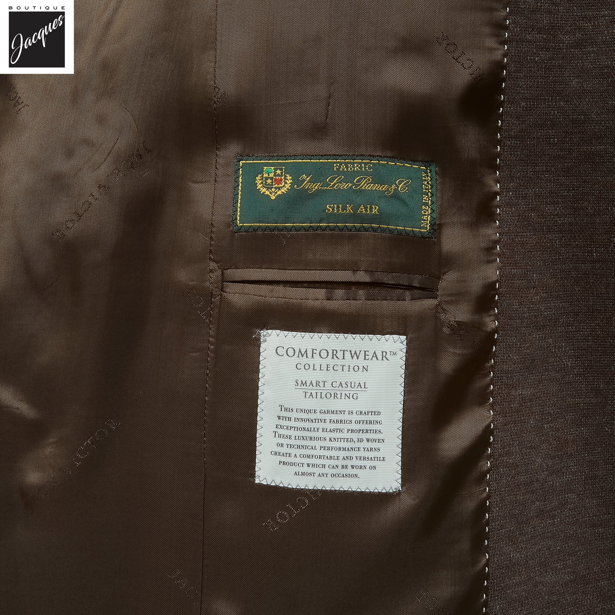 Brown Mélange Loro Piana Silk Air Hartford Contemporary Fit Sport Jacket - Jack Victor - Image 8