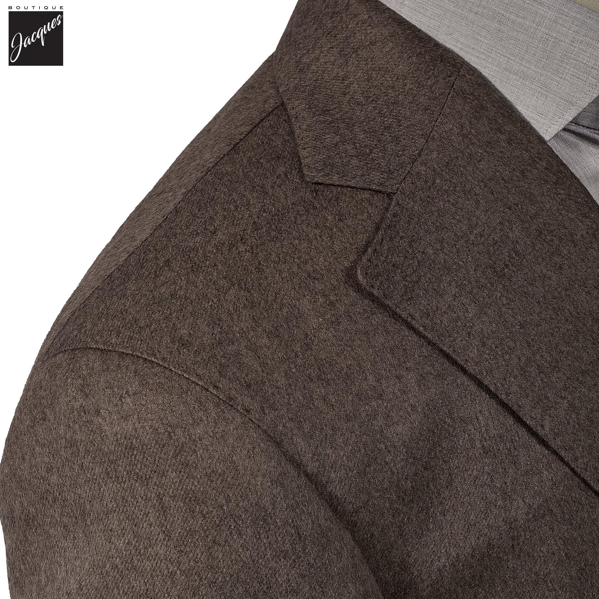 Brown Silk-Cashmere Contemporary Dream Fit Sport Jacket - Luigi Bianchi - Image 3