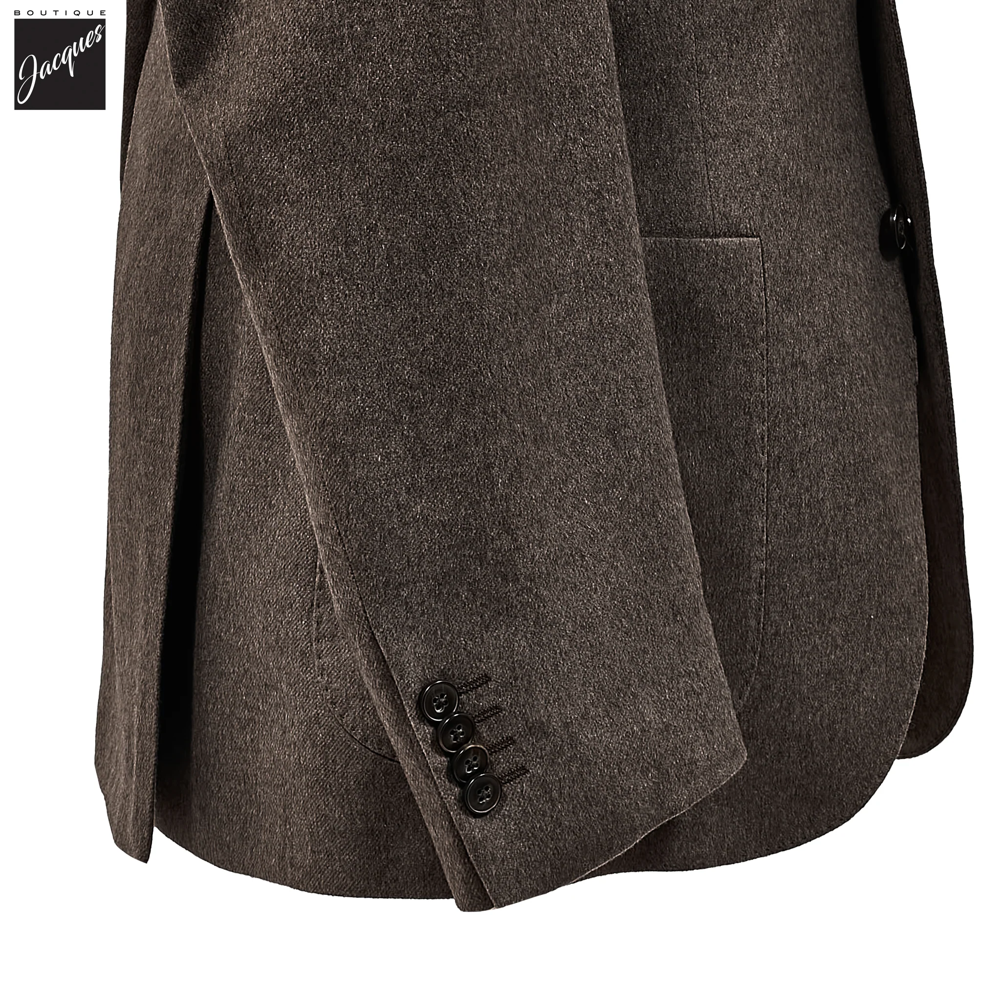 Brown Silk-Cashmere Contemporary Dream Fit Sport Jacket - Luigi Bianchi - Image 4
