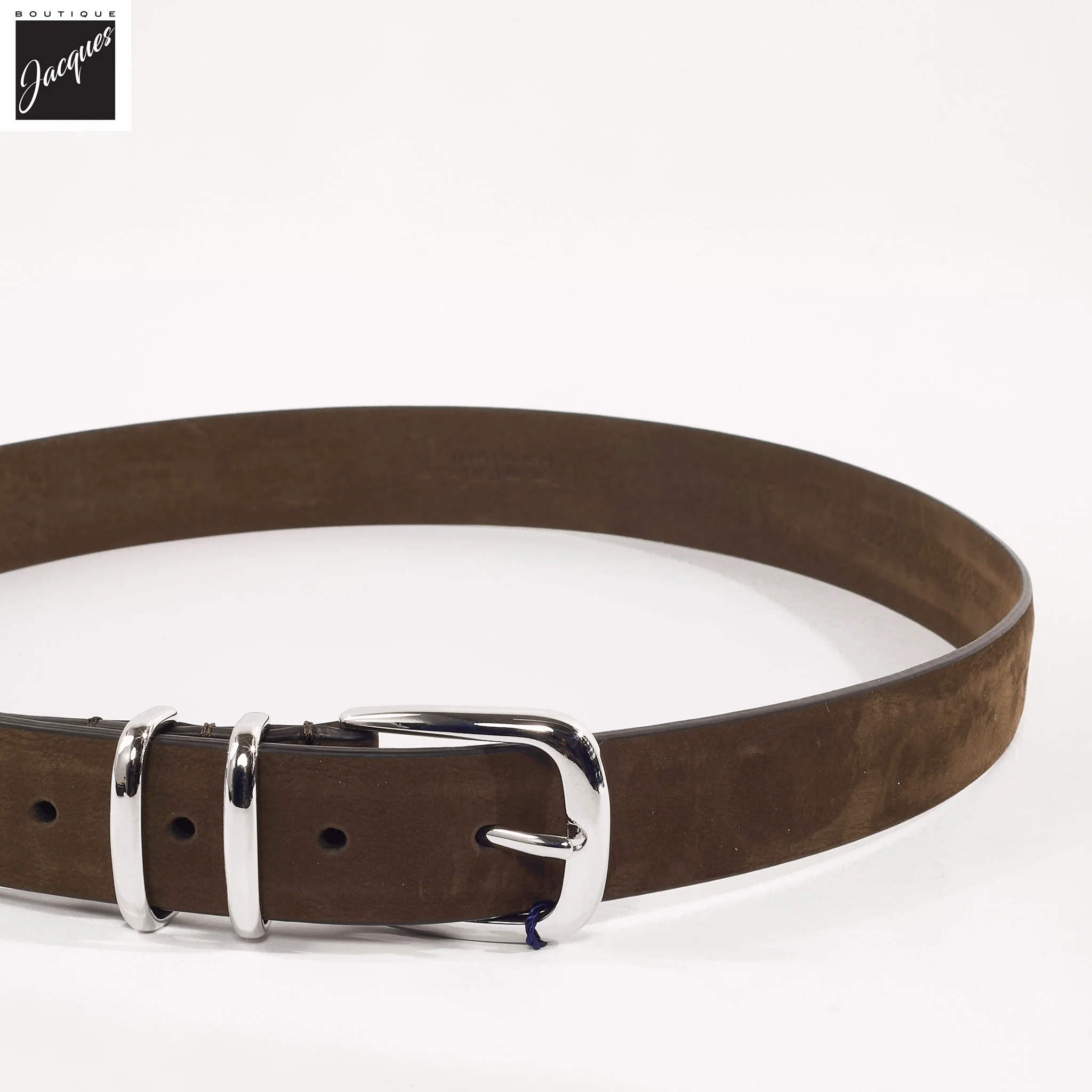 Brown Soft Nubuck Suede Leather Casual Belt - Anderson's - Image 3
