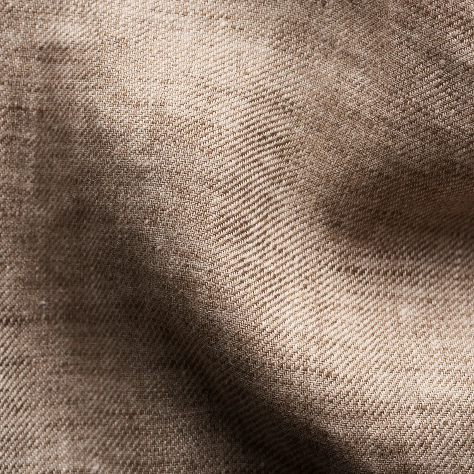 Brown Solid Linen Twill Slim Fit Shirt - ETON - Image 8