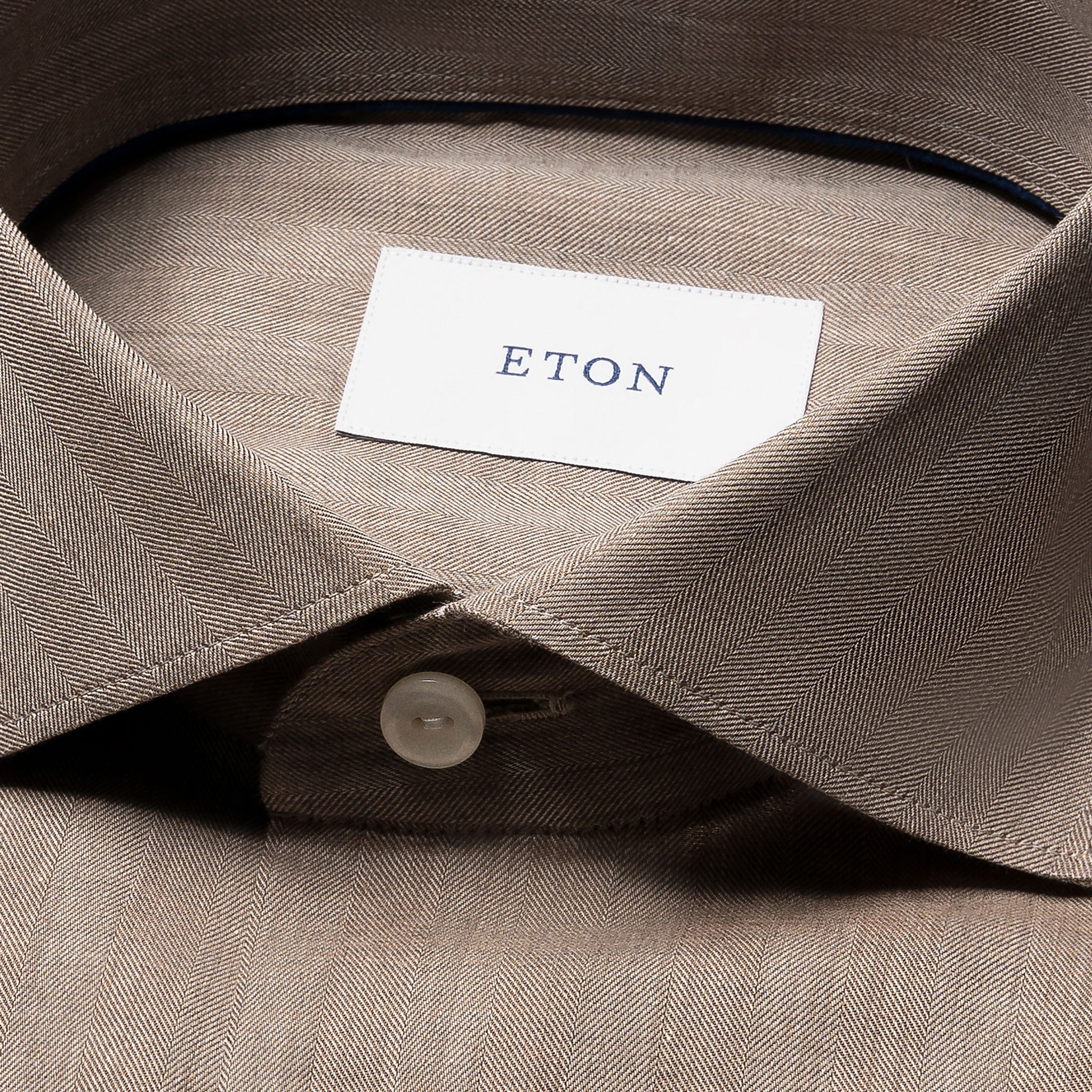 Brown Solid Signature Flannel Contemporary Fit Shirt - ETON - Image 2