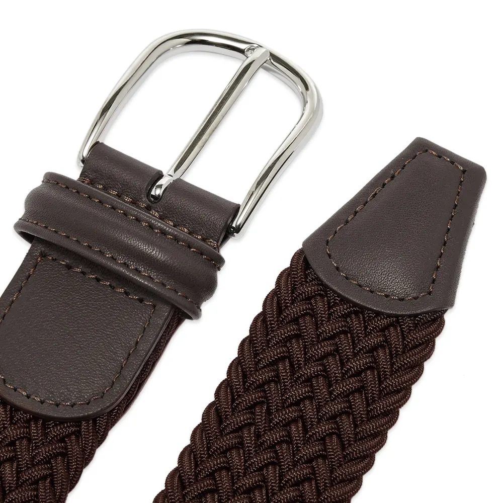 Brown Solid Woven Elastic Belt - Anderson's - Image 3