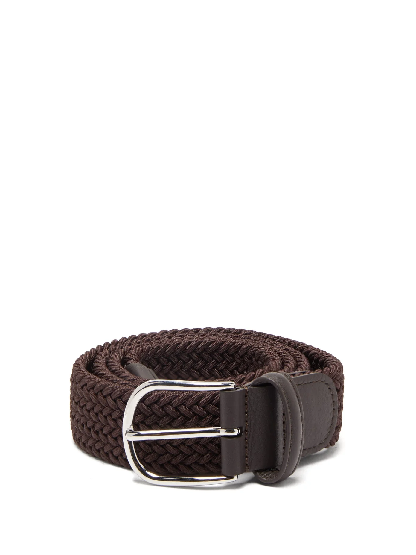Brown Solid Woven Elastic Belt - Anderson's - Image 4