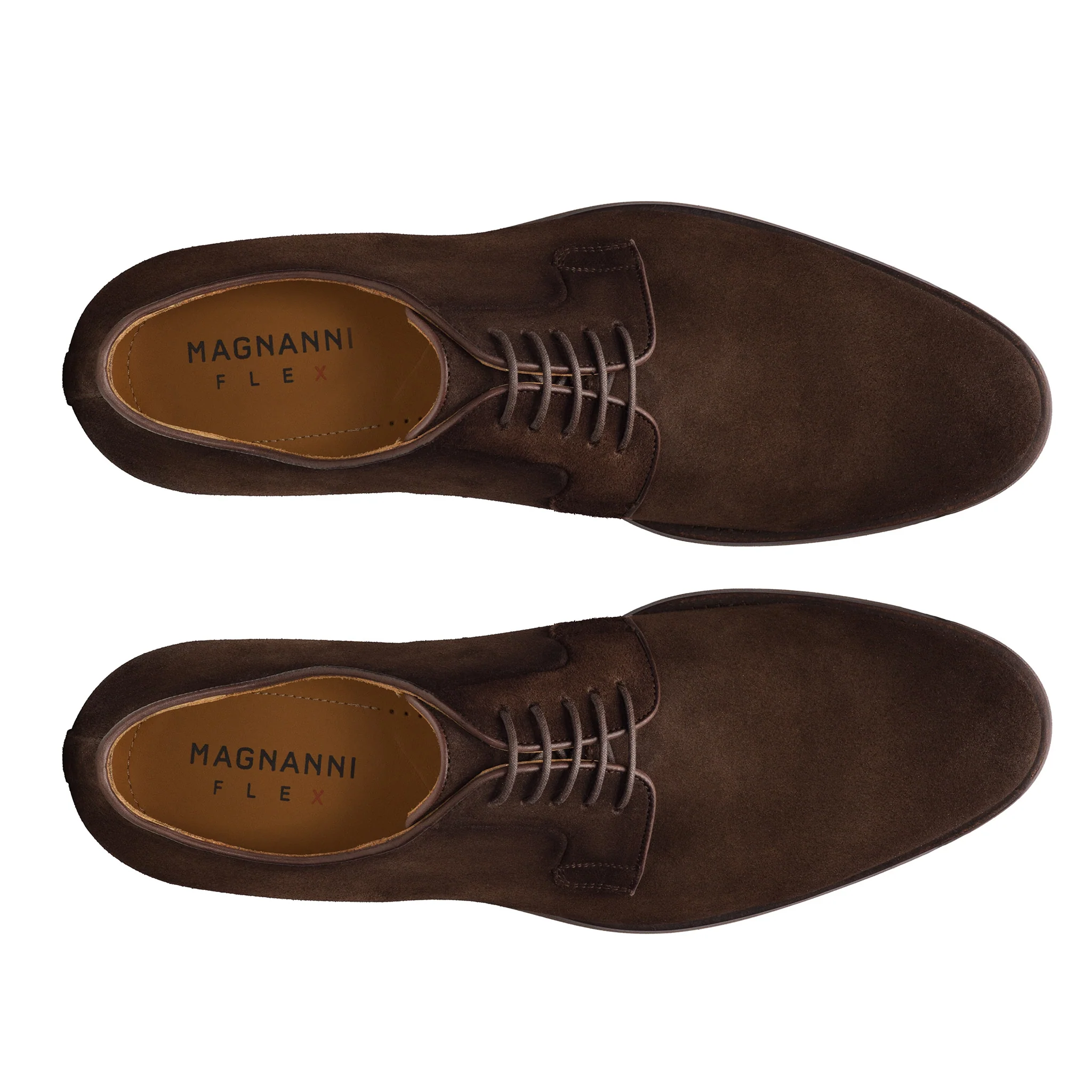 Dark Brown Suede Plain Toe Lanai Derby Shoe - Magnanni - Image 3