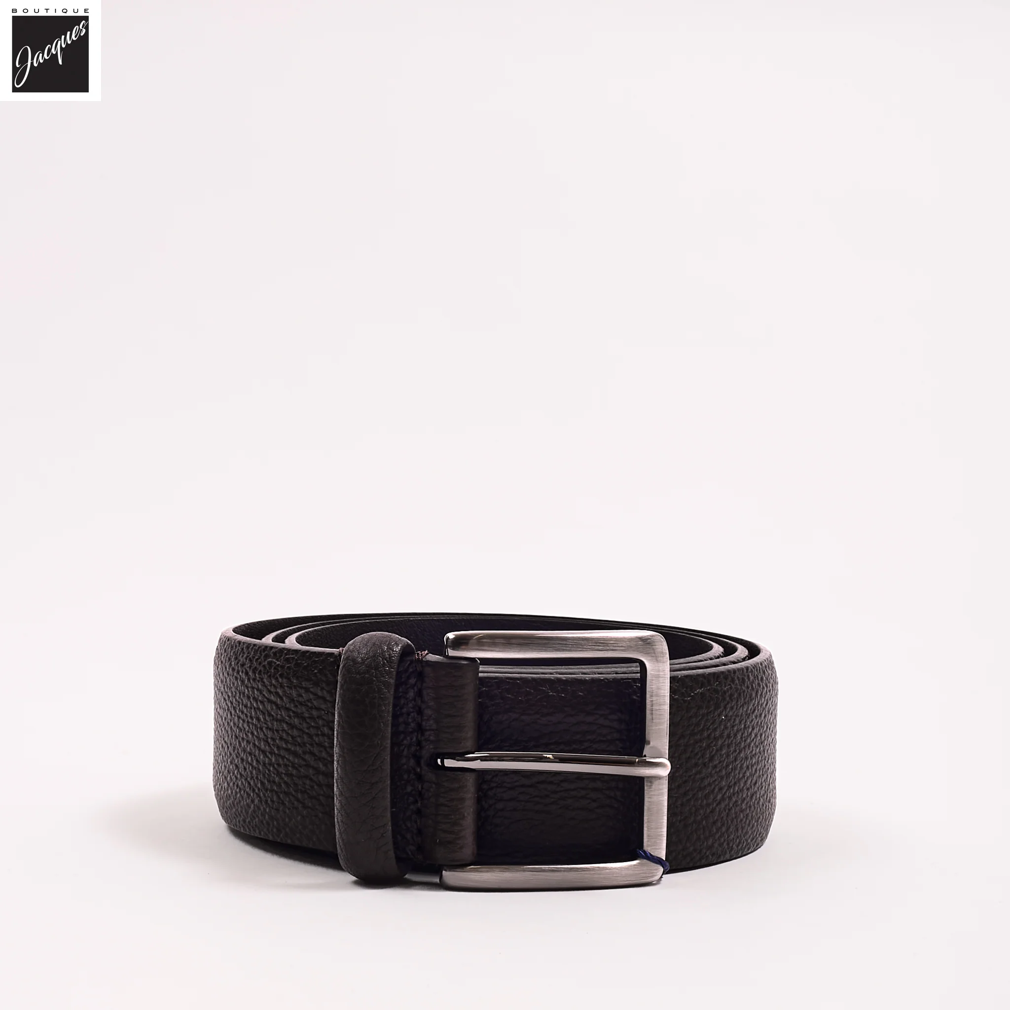 Brown Tumbled Pebble Grain Soft Leather Belt - Anderson's