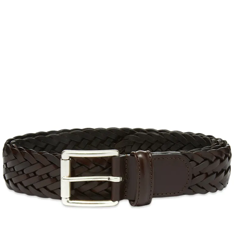 Brown Woven Leather Belt - Anderson's - Image 4