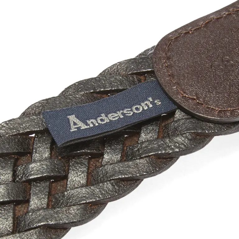 Brown Woven Leather Belt - Anderson's - Image 5