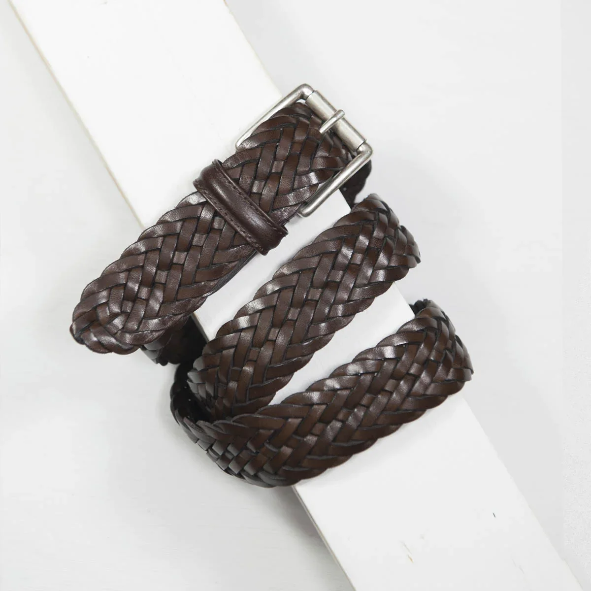 Brown Woven Leather Belt - Anderson's - Image 6