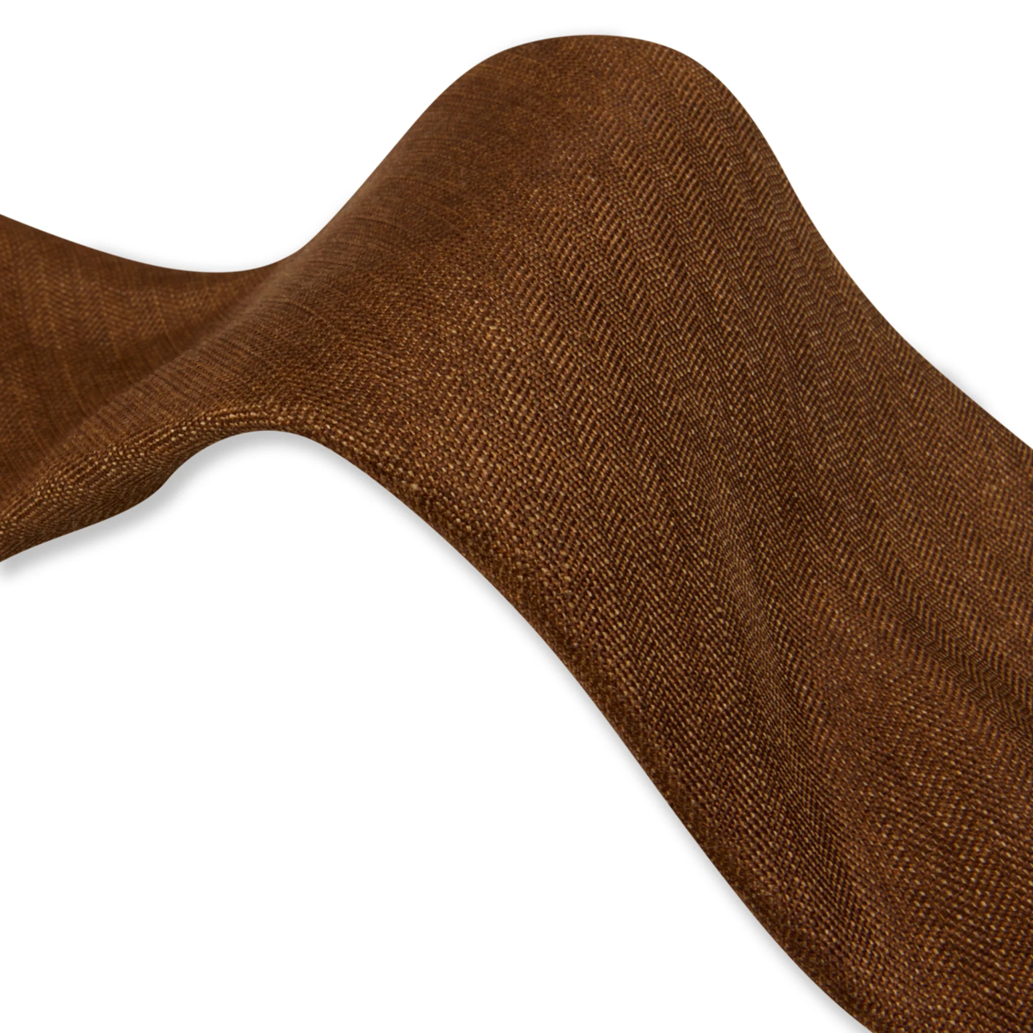Brown Woven Silk-Linen Tie - Stenströms - Image 3