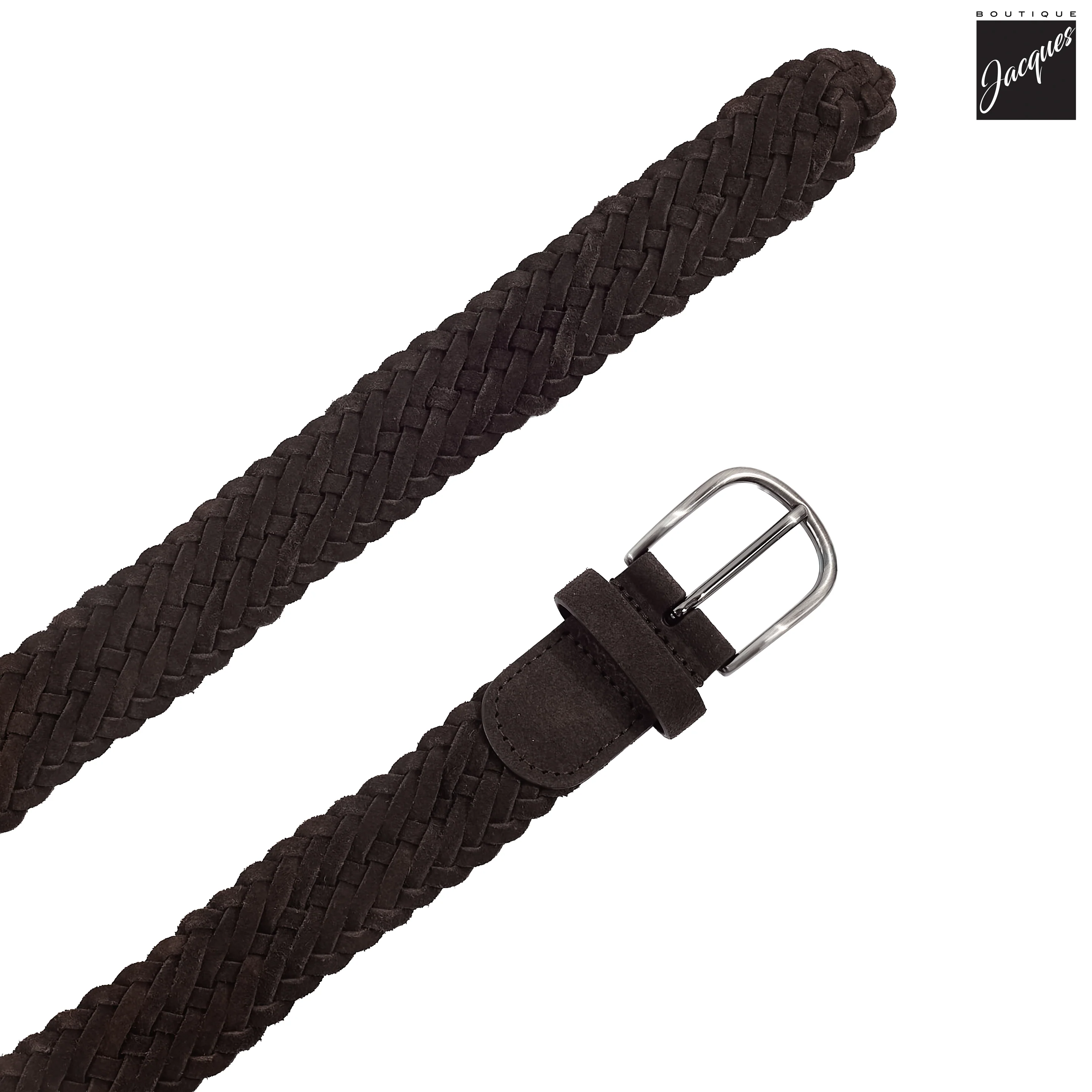Brown Woven Suede Pin-Buckle Belt - Anderson's - Image 3