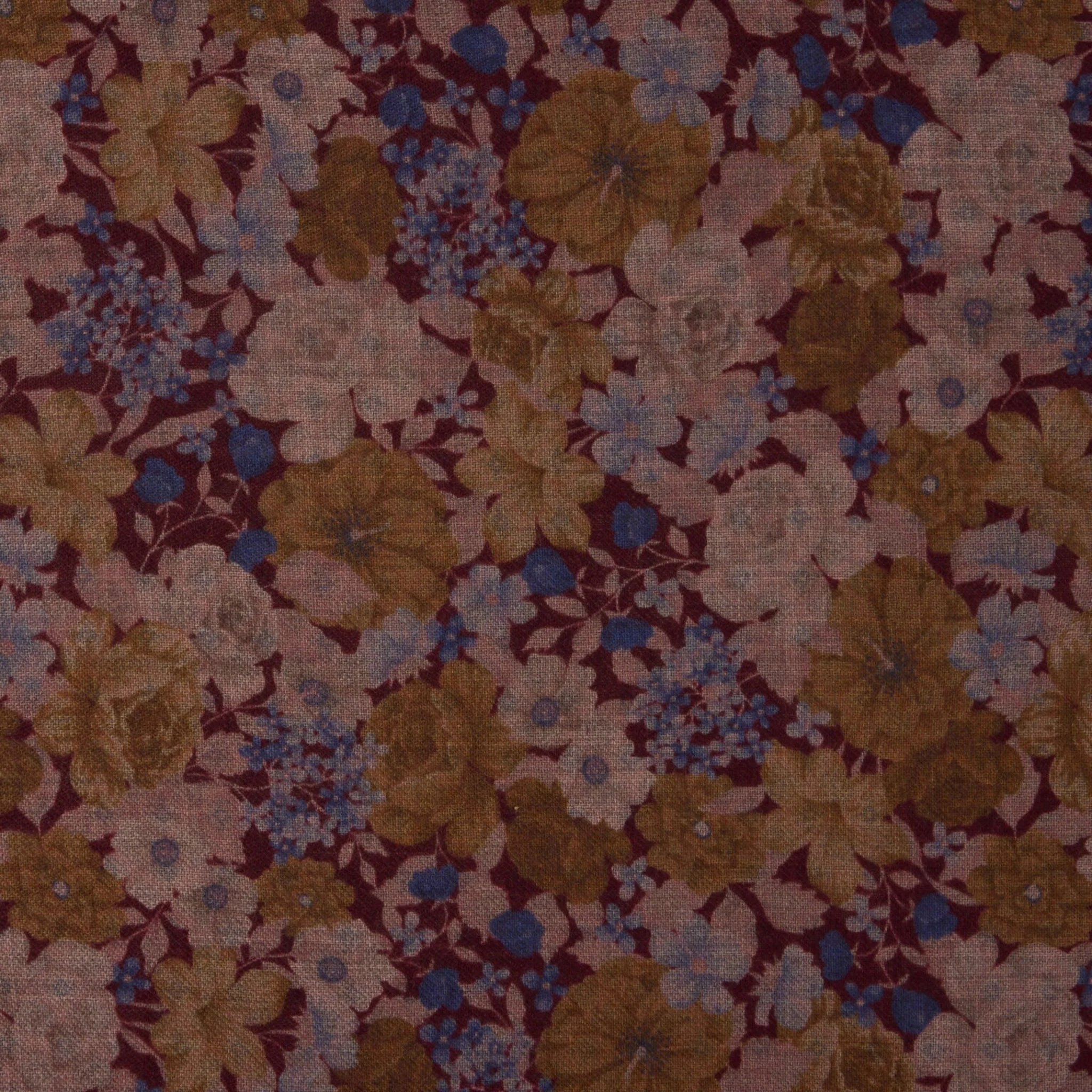 Burgundy Patterned Wool Hankie - Stenströms - Image 2