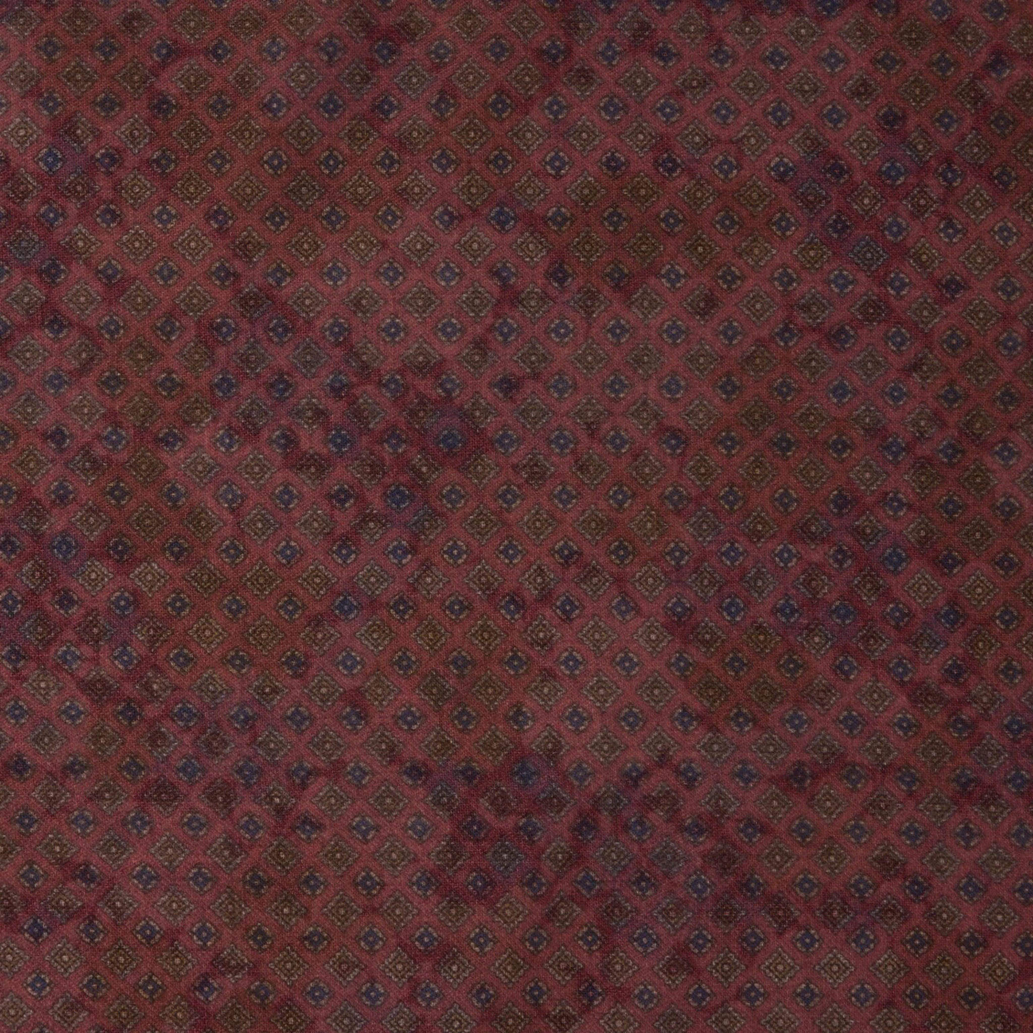 Burgundy Patterned Wool Hankie - Stenströms - Image 3