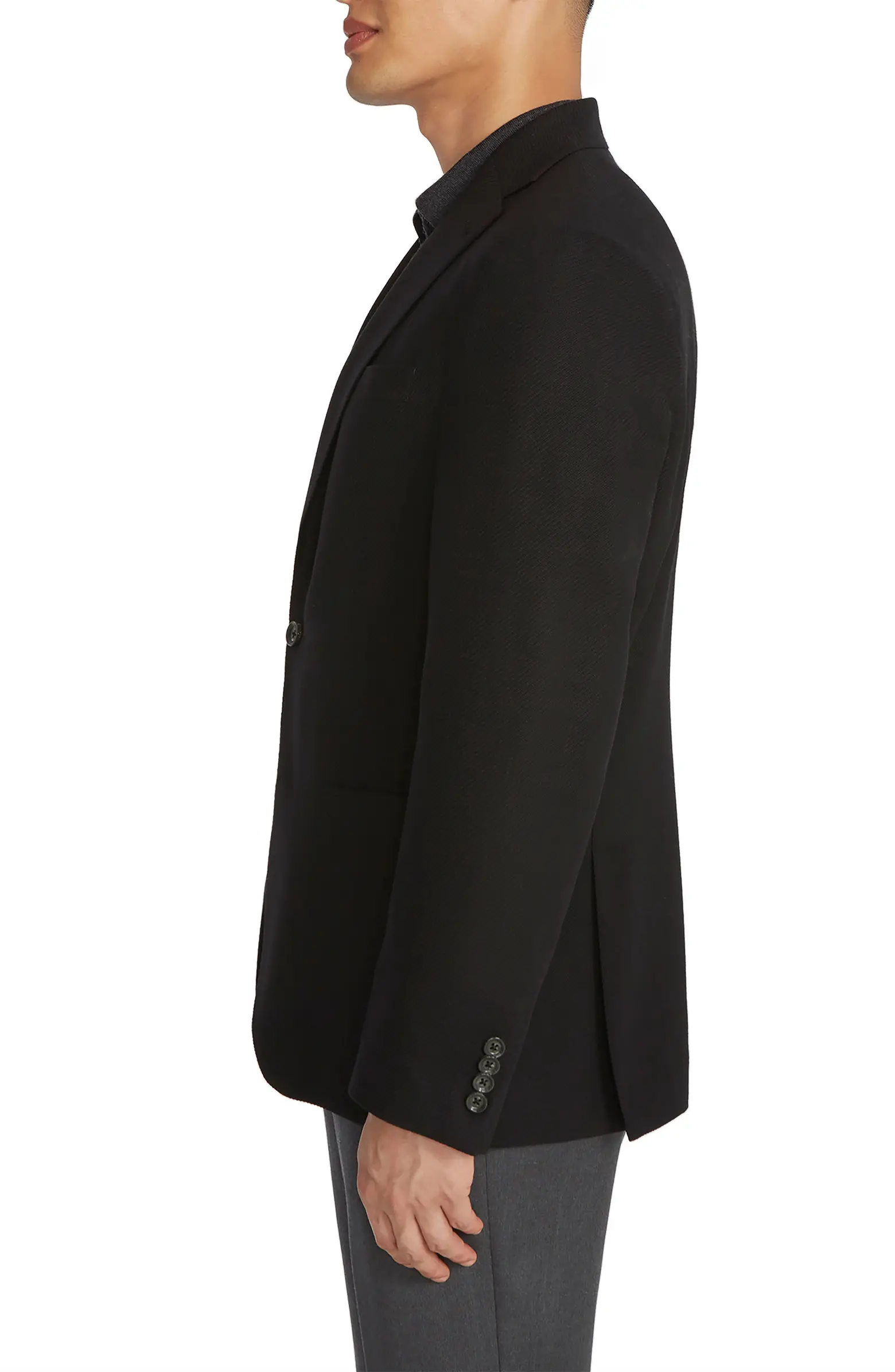 Black Comfortwear Queens Contemporary Fit Unconstructed Knit Sport Coat - Jack Victor - Image 11