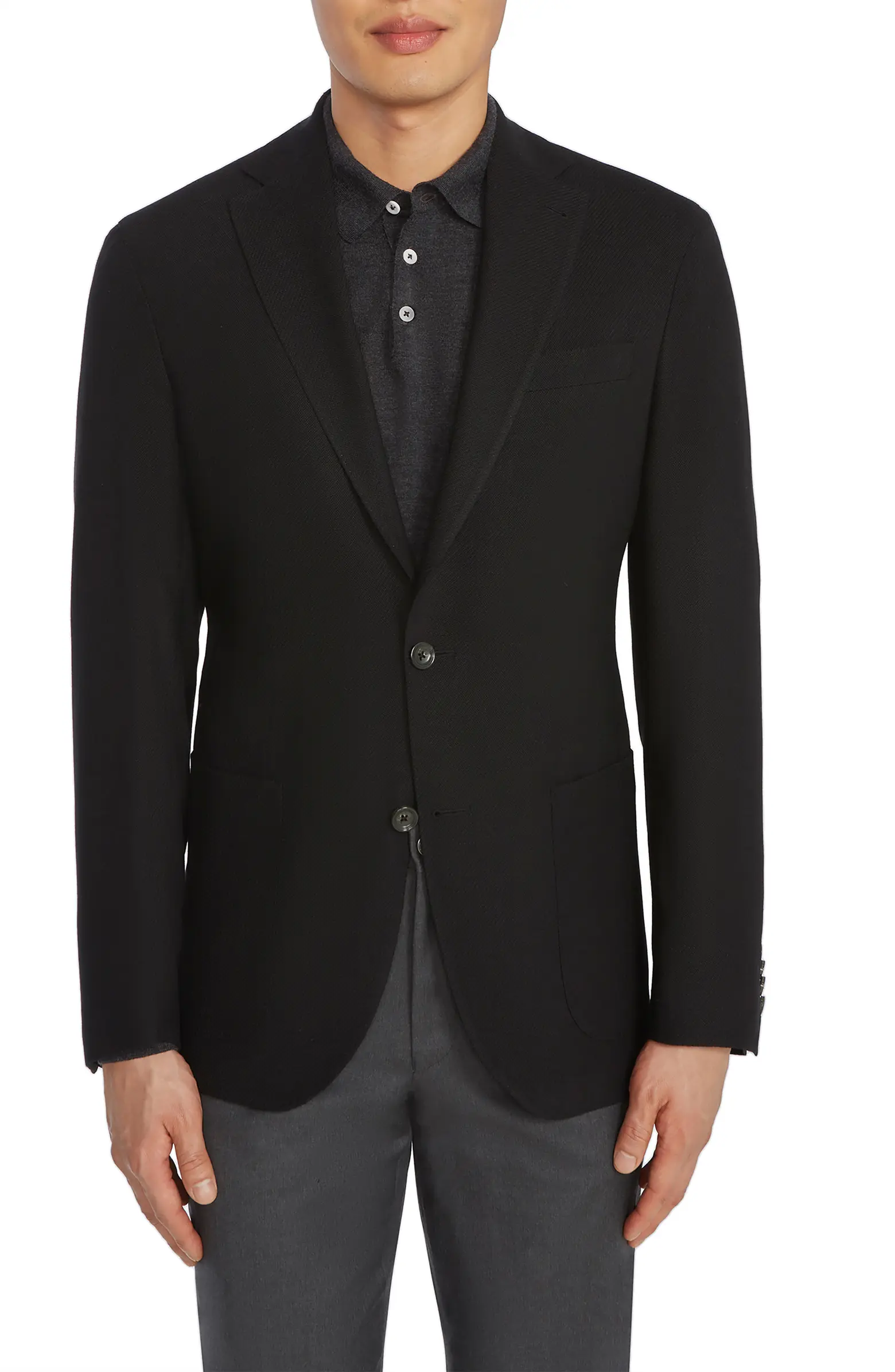 Black Comfortwear Queens Contemporary Fit Unconstructed Knit Sport Coat - Jack Victor - Image 12