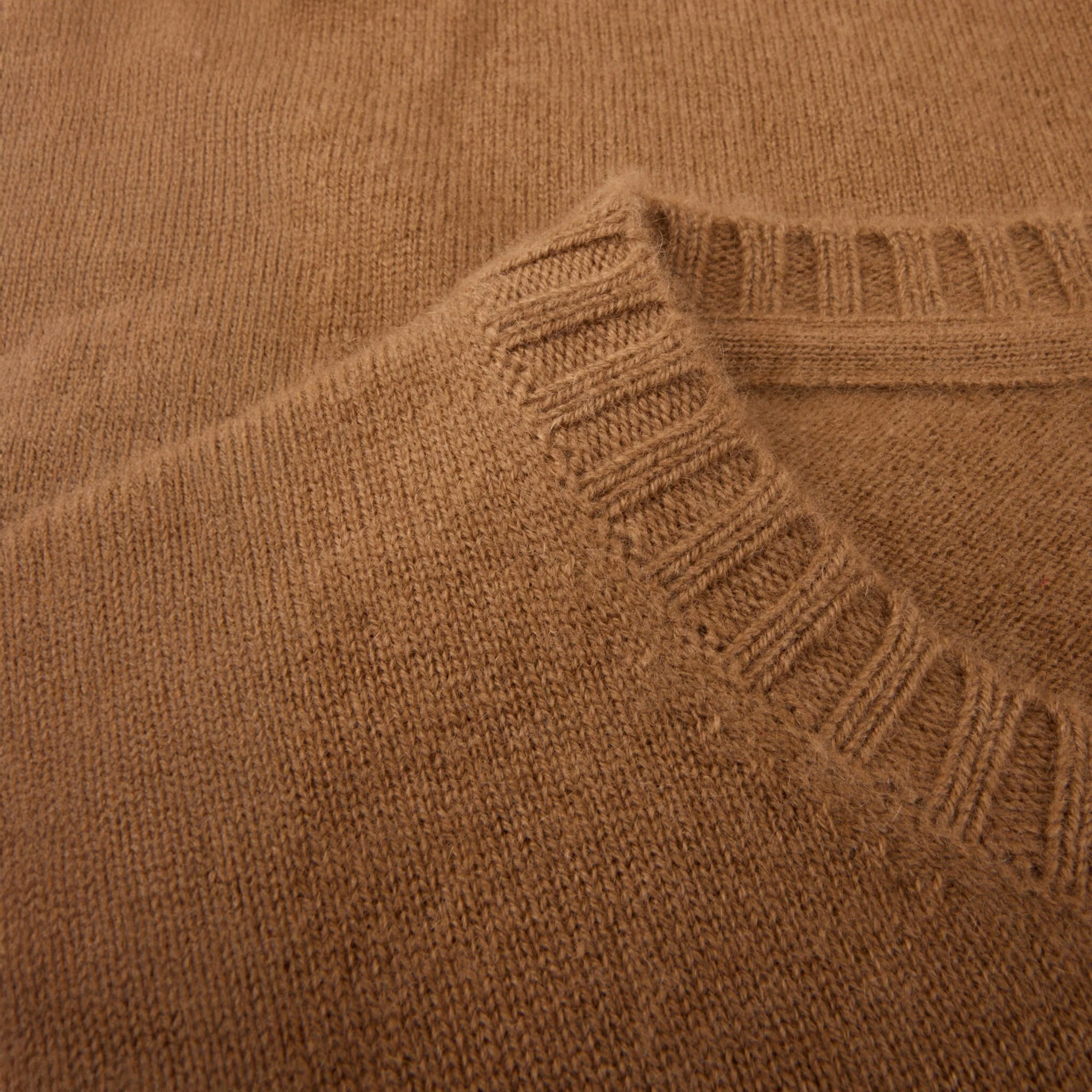 Vicuna Brown Cashmere Knit Crew Neck Sweater - Stenströms - Image 3