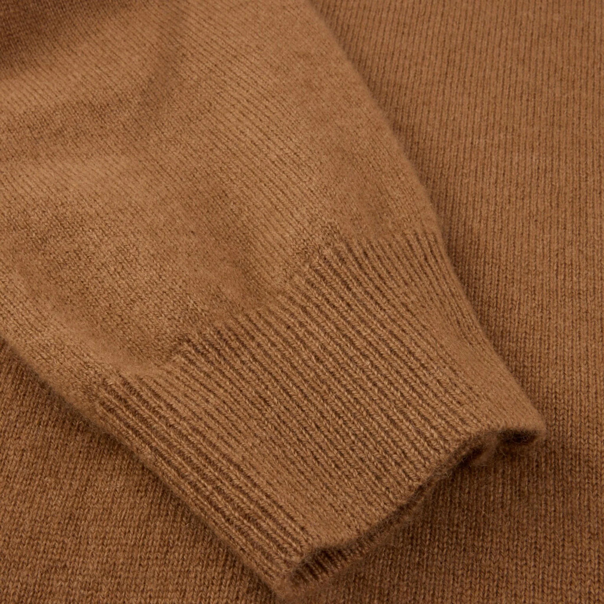 Vicuna Brown Cashmere Knit Crew Neck Sweater - Stenströms - Image 4