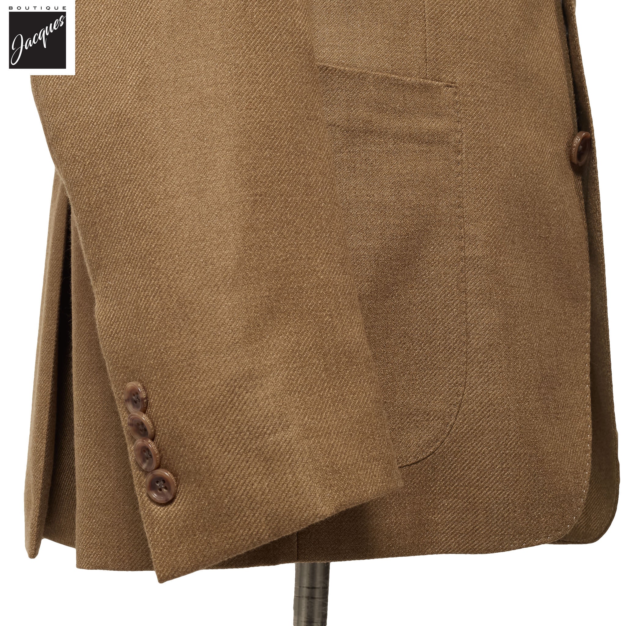 Camel Loro Piana Cashmere-Silk Myles Contemporary Fit Sport Jacket - Image 3