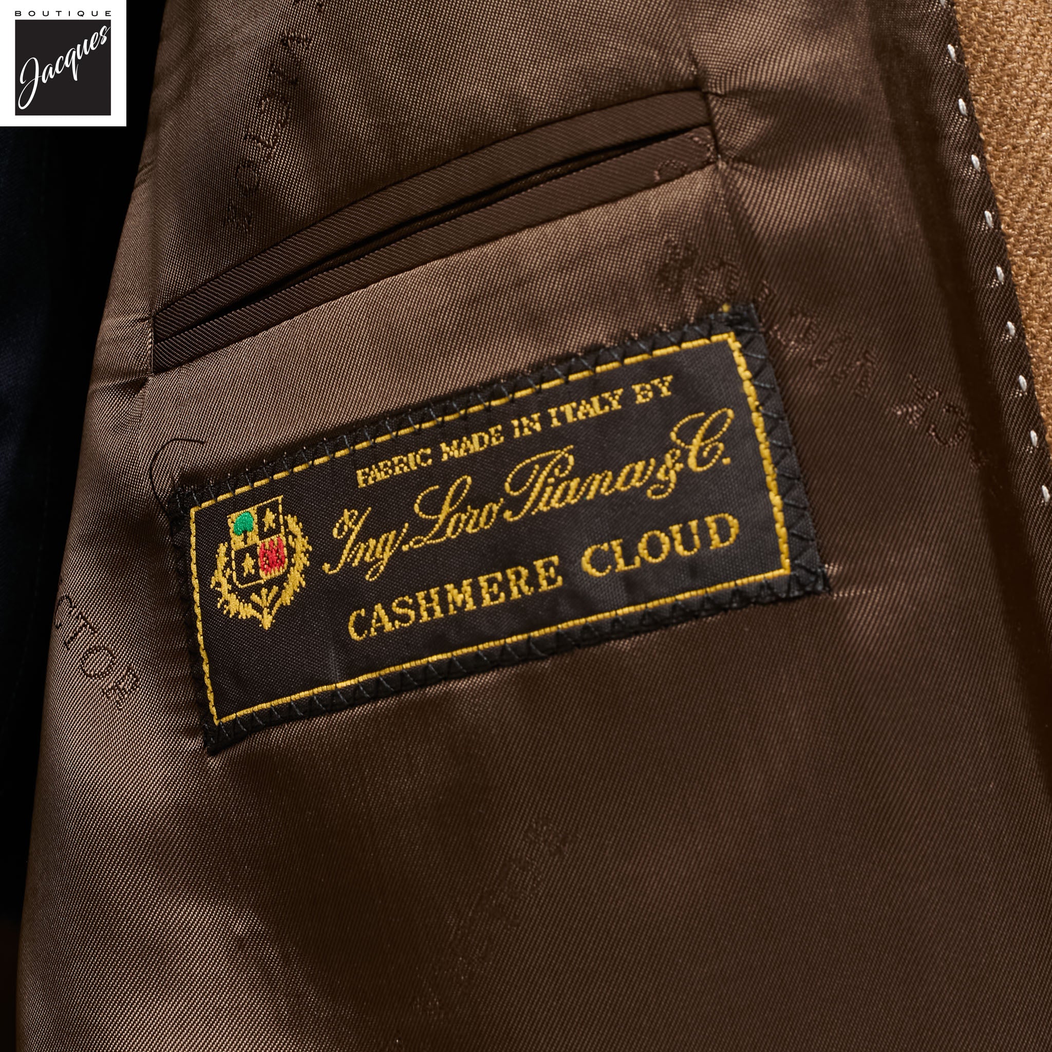 Camel Loro Piana Cashmere-Silk Myles Contemporary Fit Sport Jacket - Image 4
