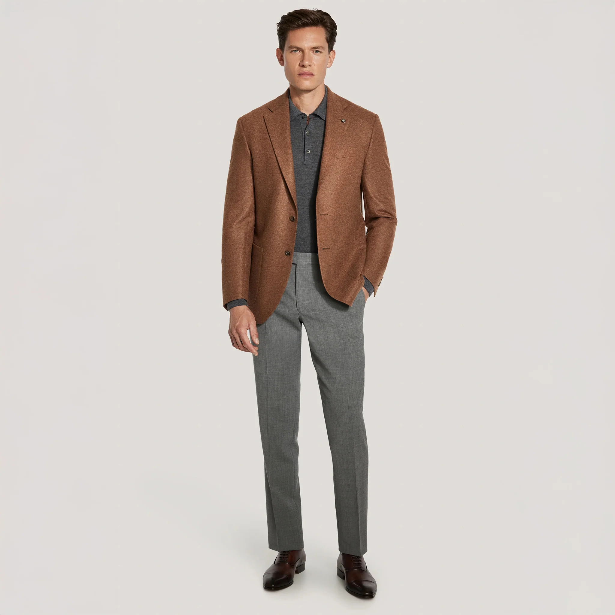 Caramel Loro Piana Cashmere Darwin Contemporary Fit Sport Jacket - Jack Victor - Image 13