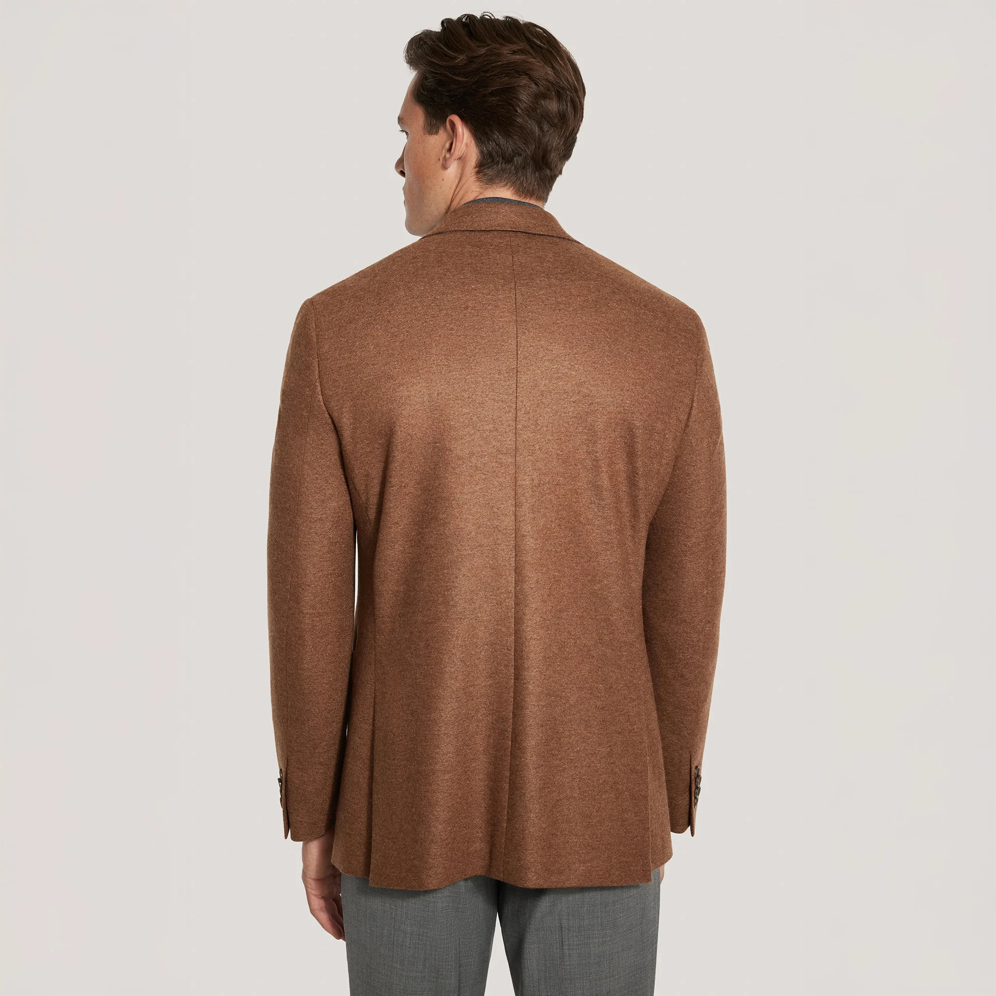 Caramel Loro Piana Cashmere Darwin Contemporary Fit Sport Jacket - Jack Victor - Image 3