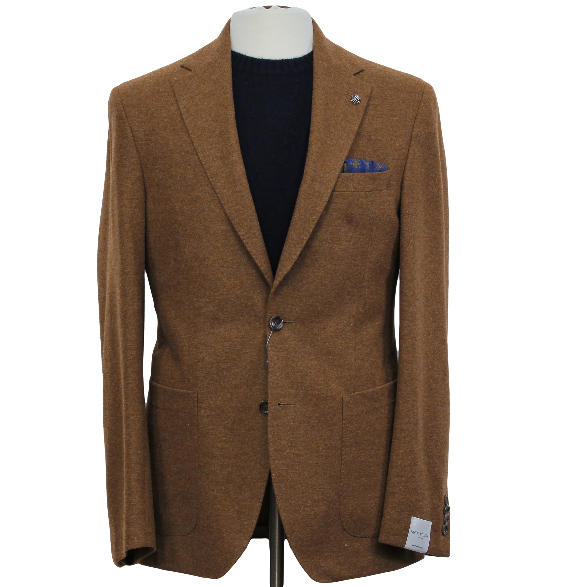 Caramel Loro Piana Cashmere Darwin Contemporary Fit Sport Jacket - Jack Victor - Image 4
