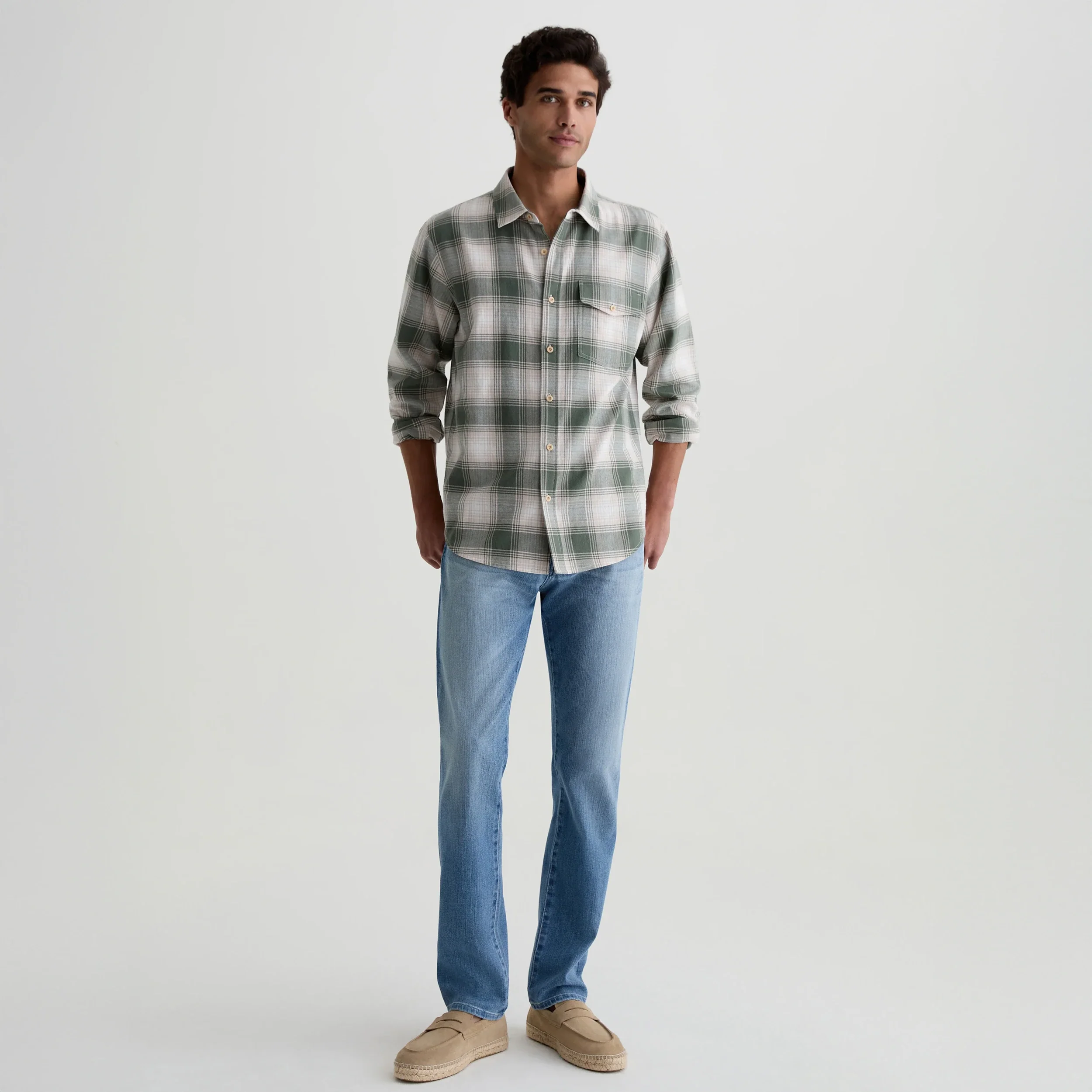 Cascade Light Wash 360 Stretch Modern Slim Fit Jeans - AG - Image 2