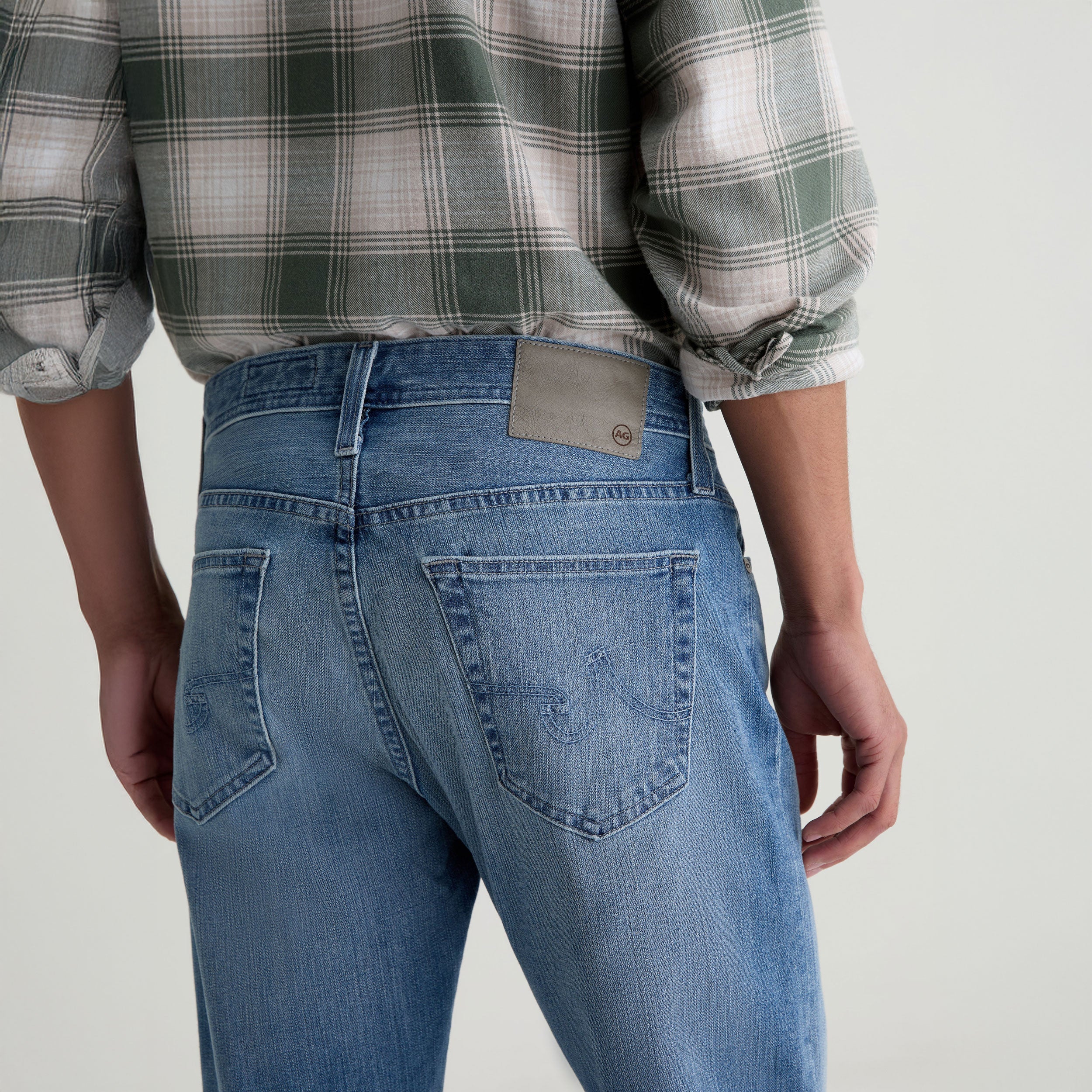 Cascade Light Wash 360 Stretch Modern Slim Fit Jeans - AG - Image 6