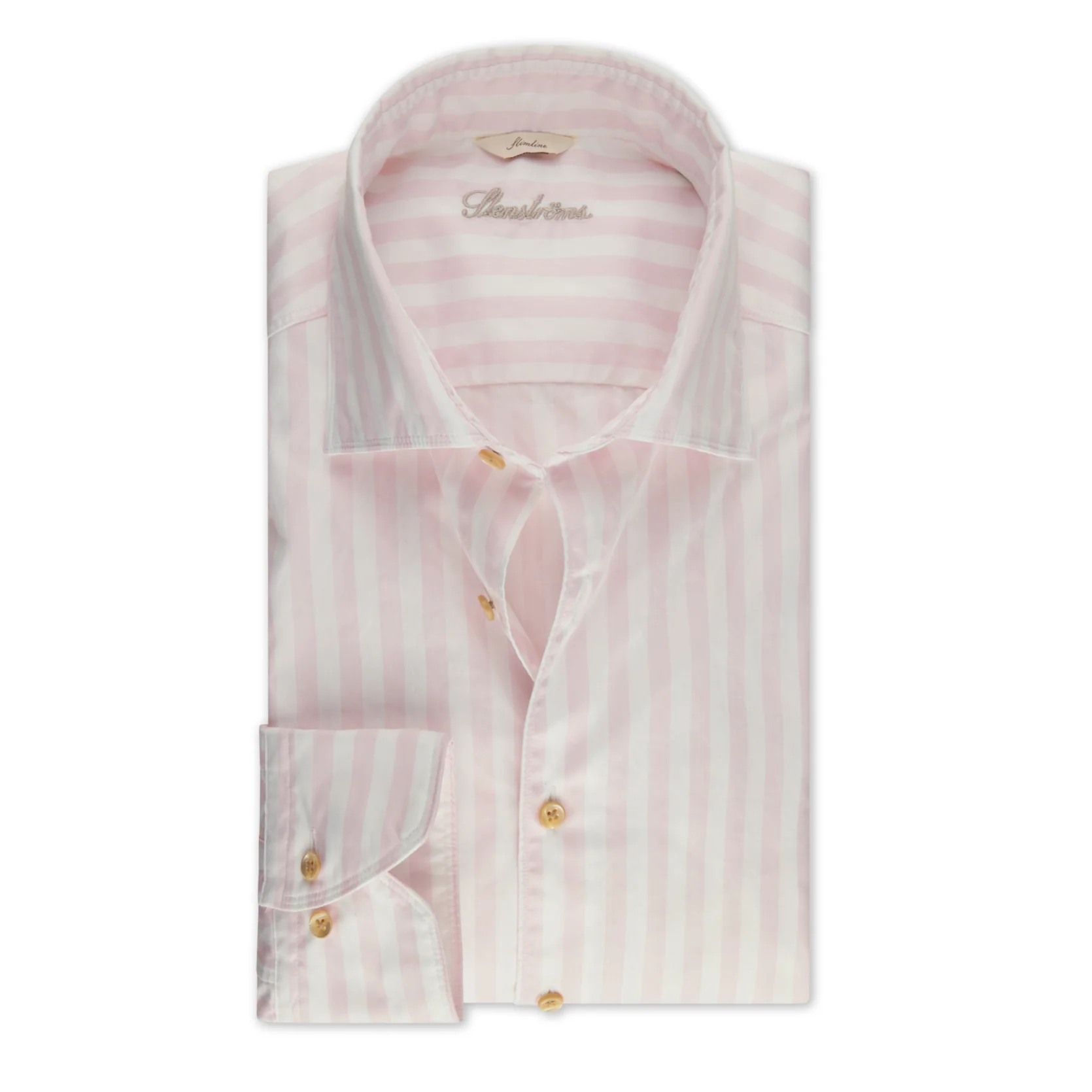 Casual Pink Striped Fitted Body Casual Shirt - Stenströms