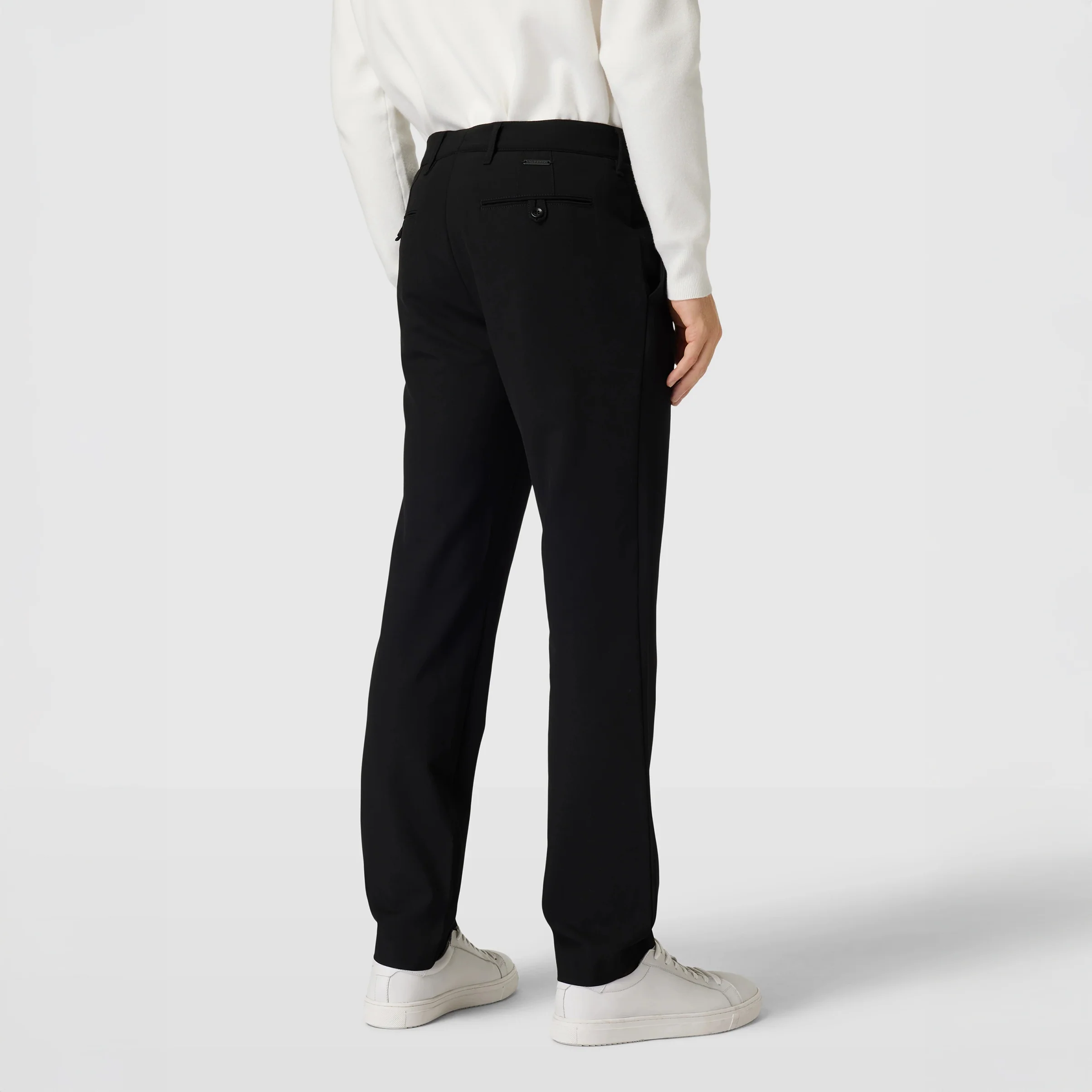 Ceramica Rob Slim Fit Stretch Black Dress Pant - ALBERTO - Image 3