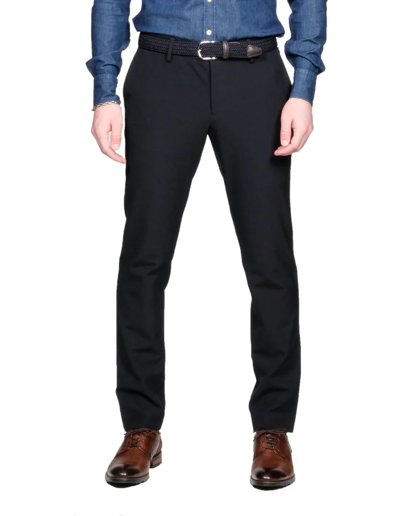 Ceramica Rob Slim Fit Stretch Blue Dress Pant - ALBERTO - Image 3