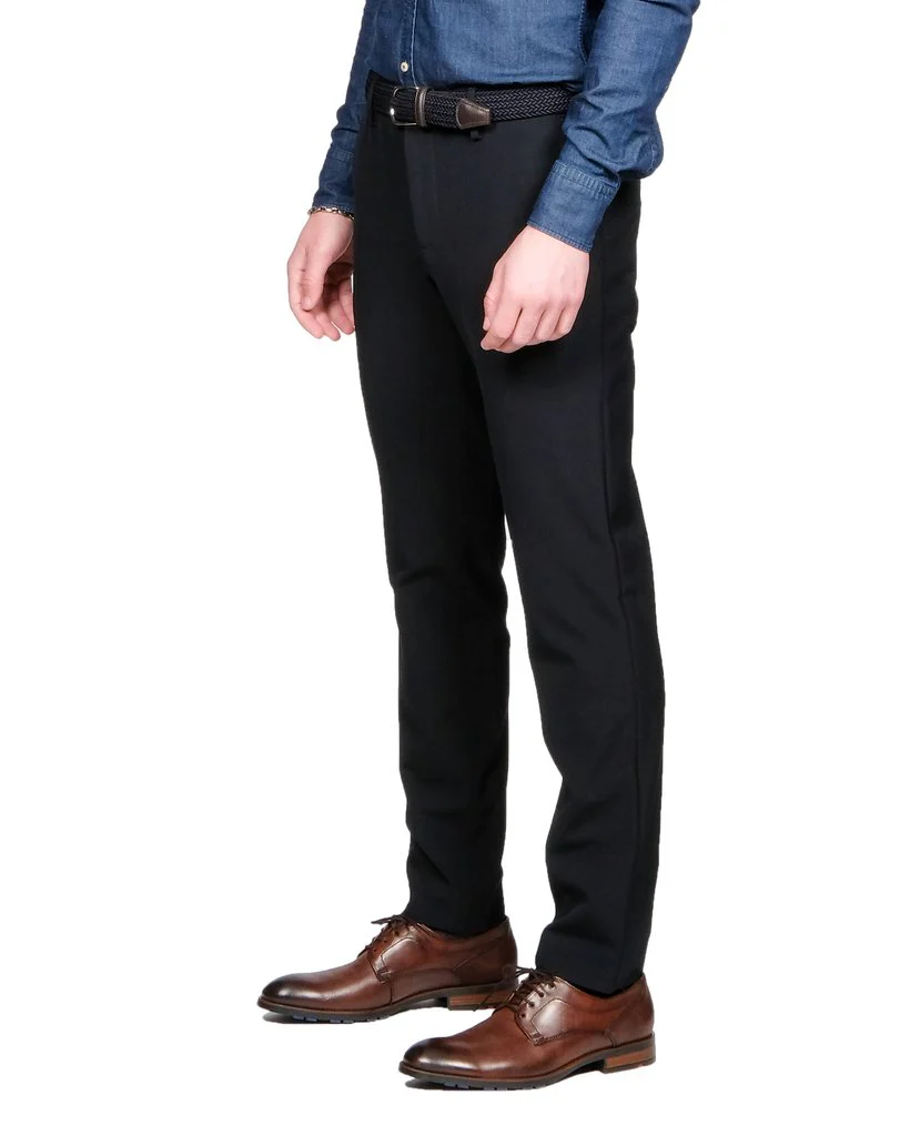 Ceramica Rob Slim Fit Stretch Blue Dress Pant - ALBERTO - Image 4