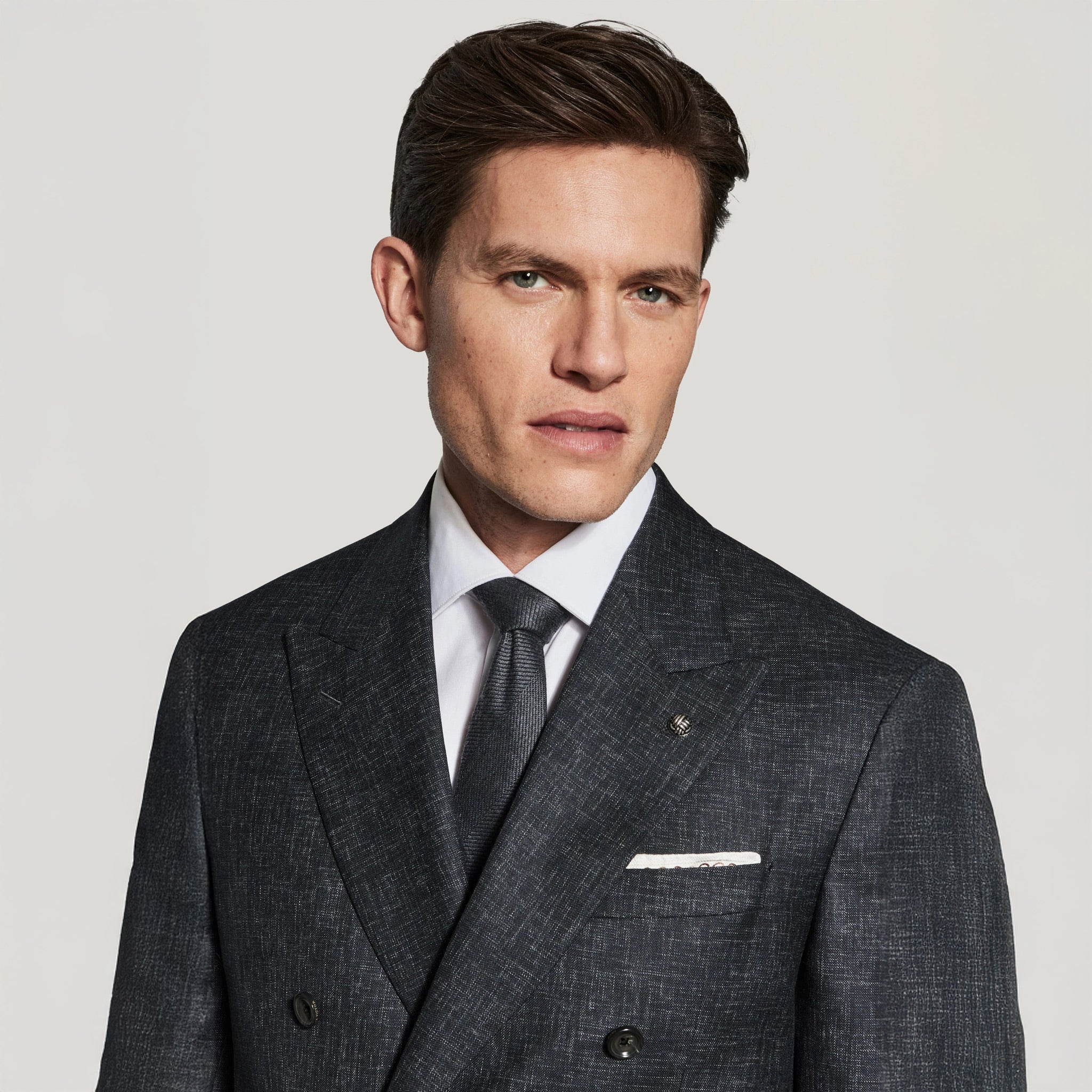 Charcoal Melange Martin Contemporary Fit Unconstructed Suit - Jack Victor - Image 2