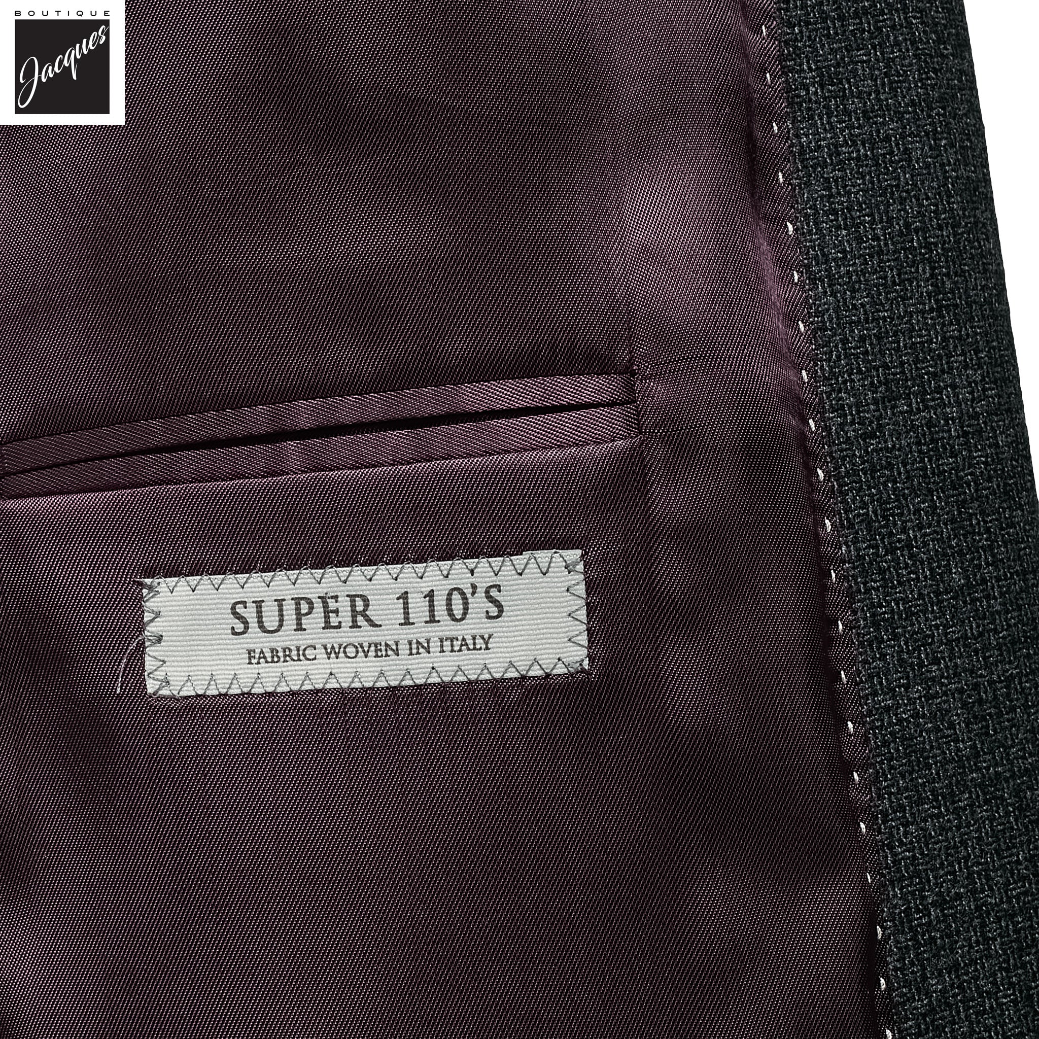 Charcoal Neat Wool Unconstructed Irving Contemporary Fit Wool Suit - Jack Victor - Image 4