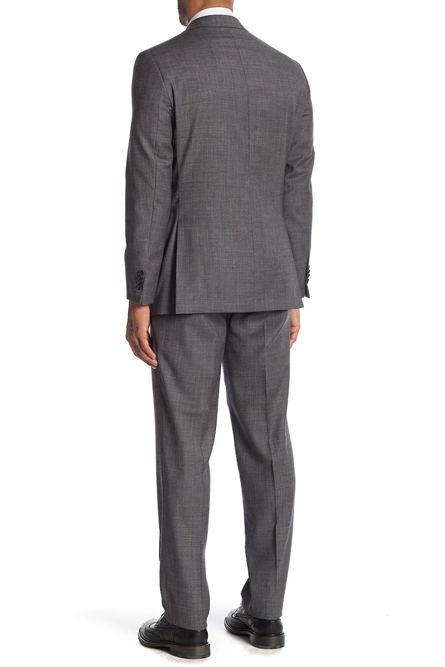 Charcoal Sharkskin Essence Contemporary Fit Suit - Jack Victor - Image 2