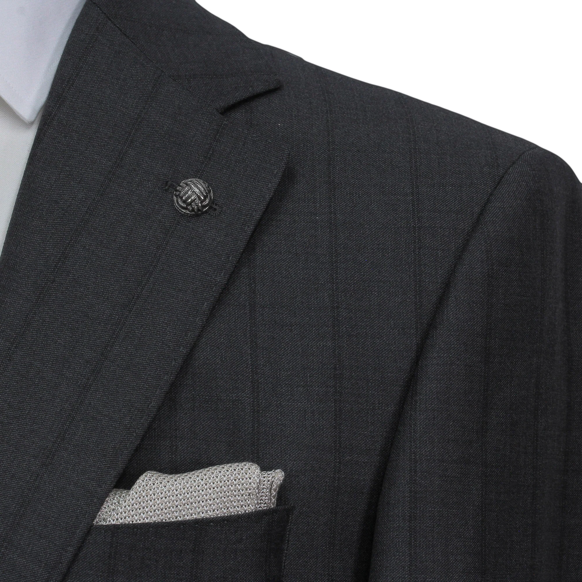 Charcoal Striped Loro Piana Super 170's Wool-Cashmere Modern Fit Suit - Jack Victor 1913 - Image 5