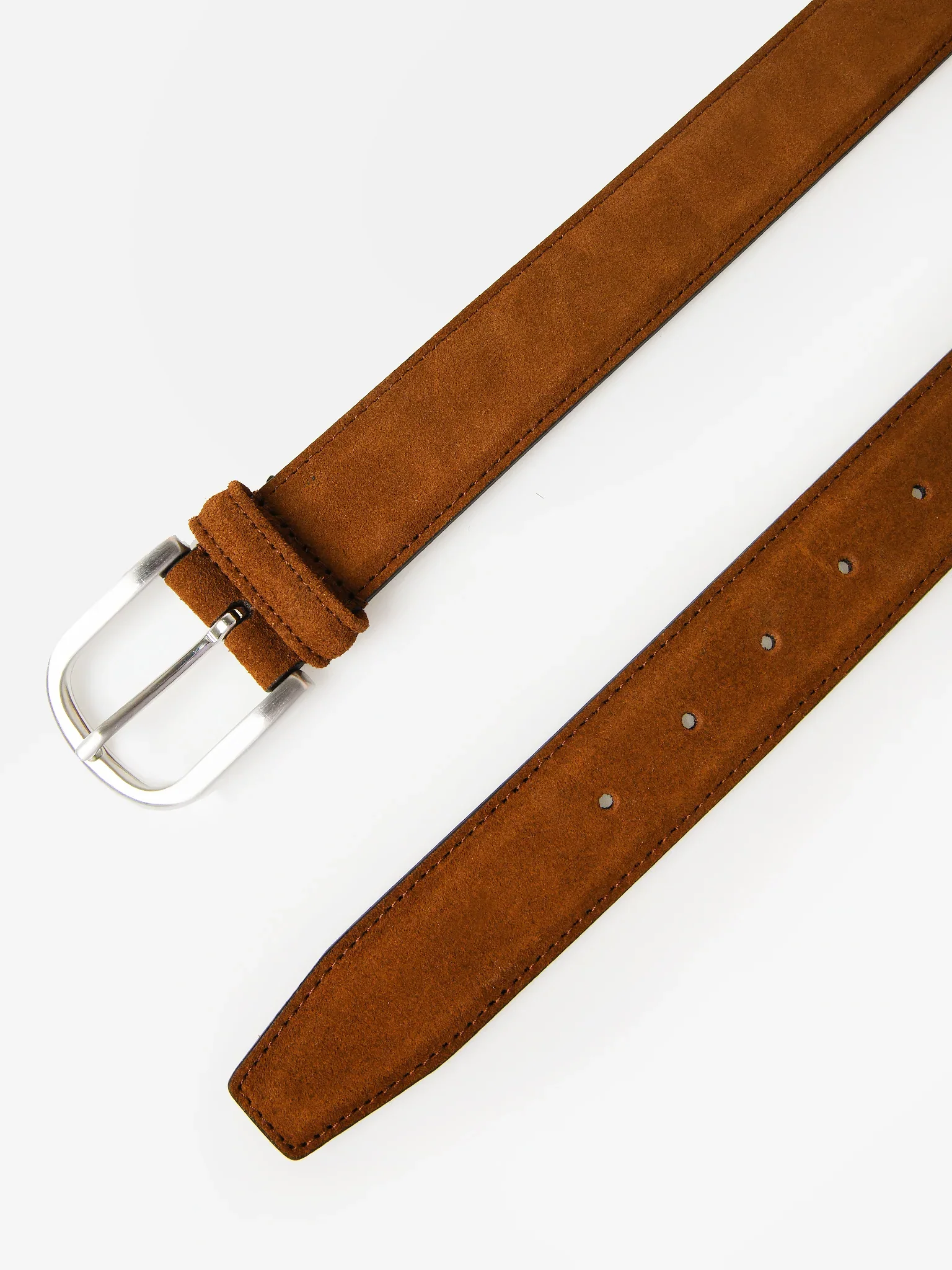 Chestnut Mid Brown Suede Belt - Anderson's - Image 2