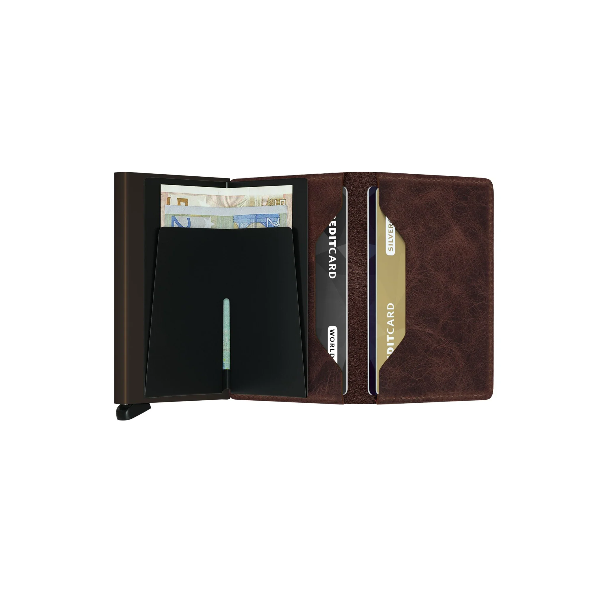 Vintage Chocolate Leather SlimWallet - Secrid - Image 3