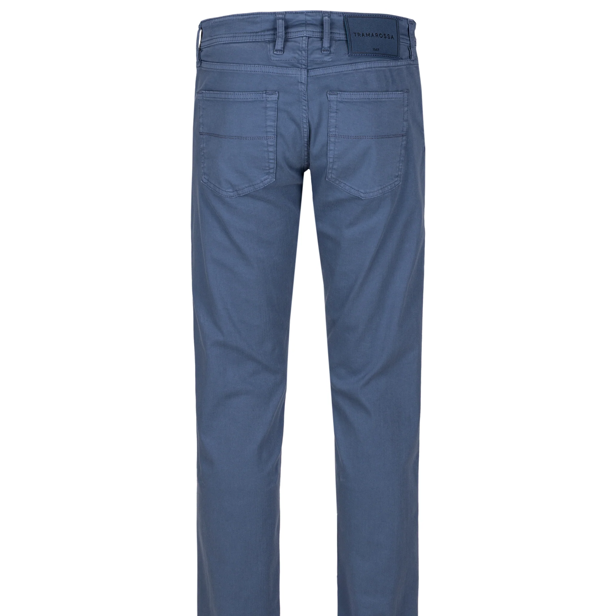 Cloud Blue Soft Dye Michelangelo Super-Stretch Five Pocket Pants - TRAMAROSSA - Image 3