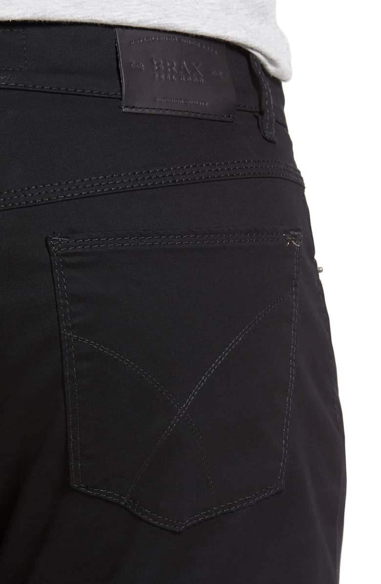 Black Cooper Fancy Marathon Stretch Cotton Trousers - Brax - Image 7