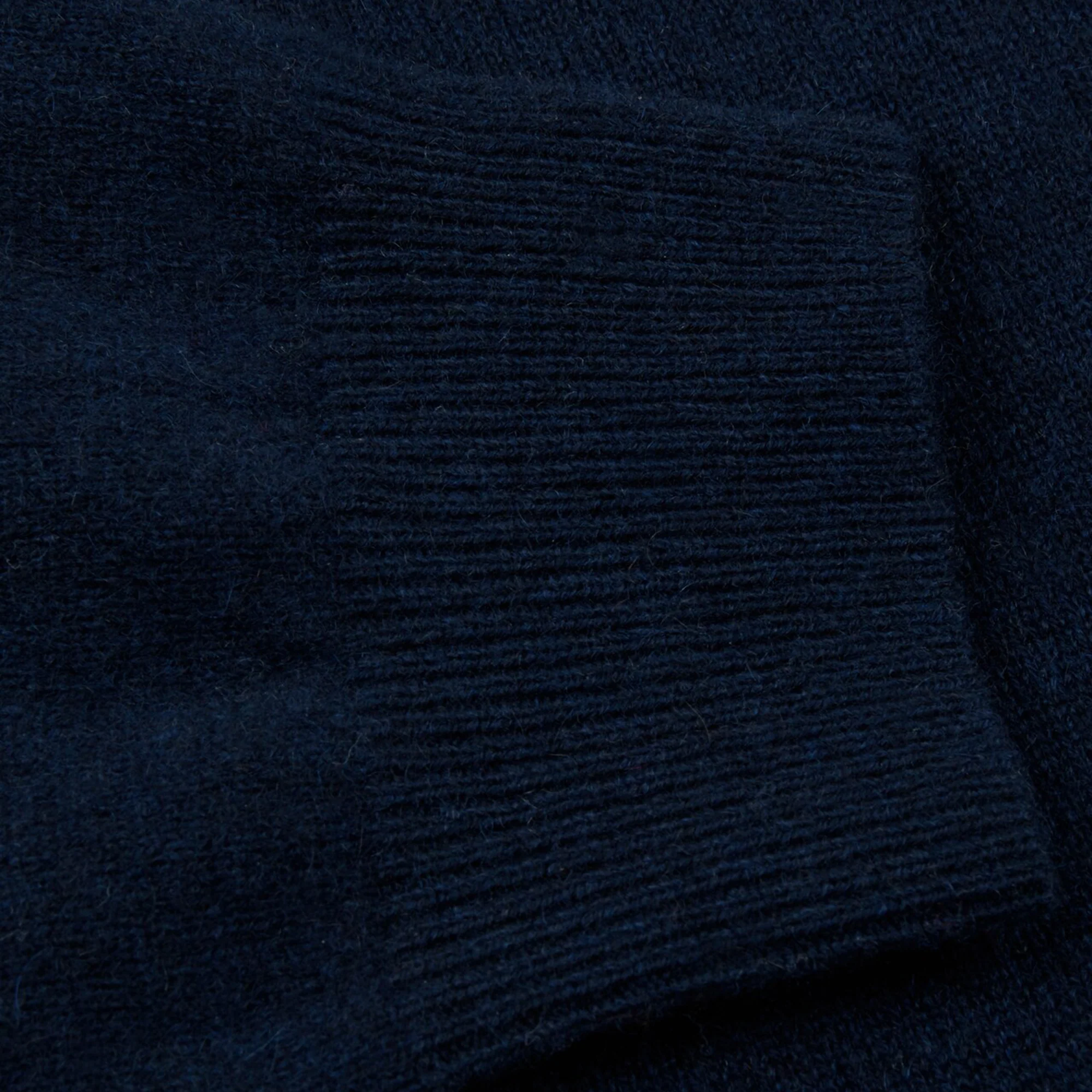 Dark Blue Cashmere Knit Crew Neck Sweater - Stenströms - Image 6