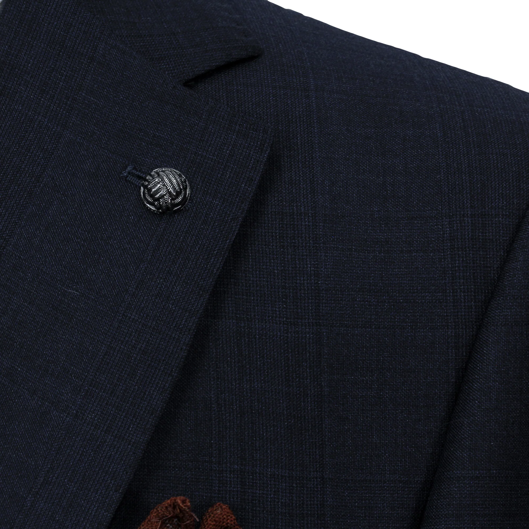 Dark Blue Check Loro Piana Super 170's Wool-Cashmere Modern Fit Suit - Jack Victor 1913 - Image 6