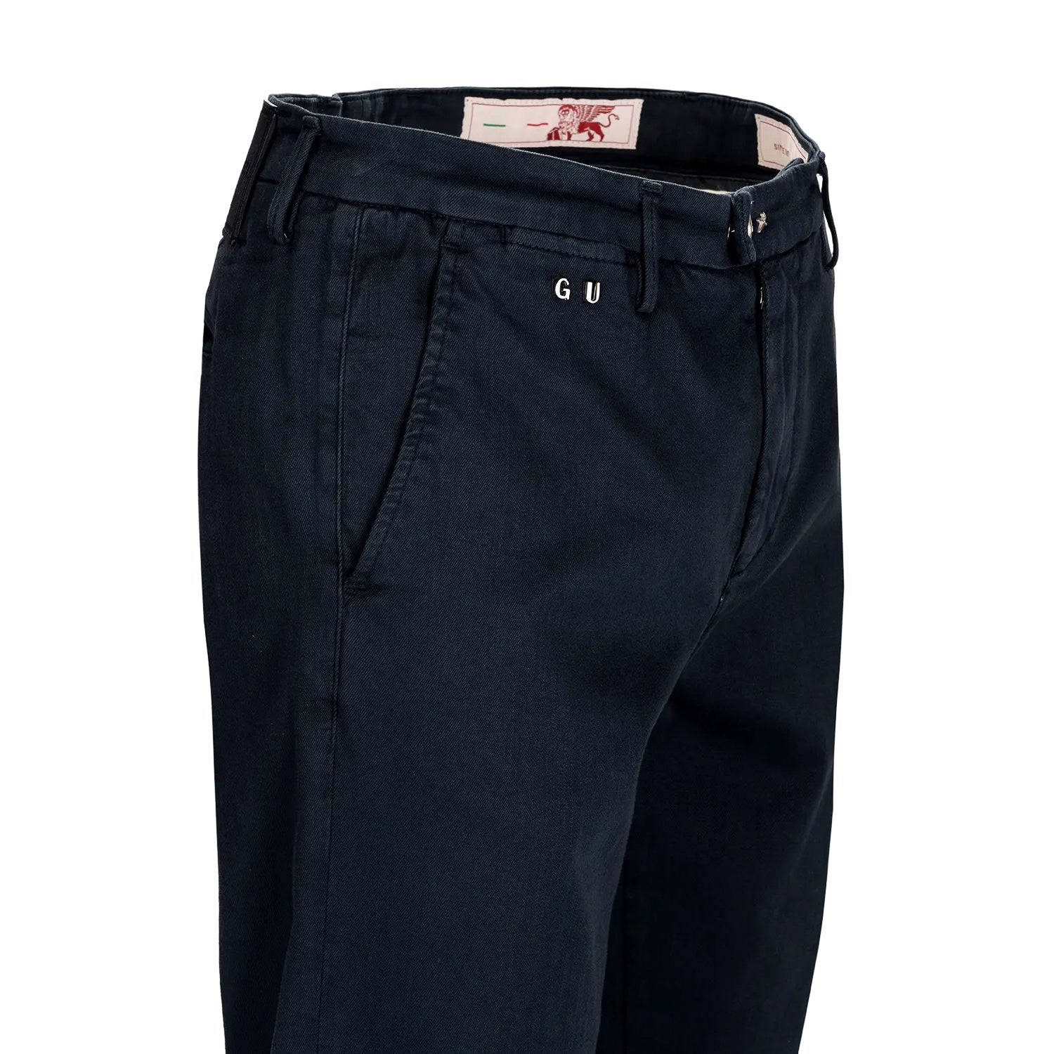 Dark Blue Soft Dye Luis Slim Fit Super-Stretch Chino Pants - TRAMAROSSA - Image 2
