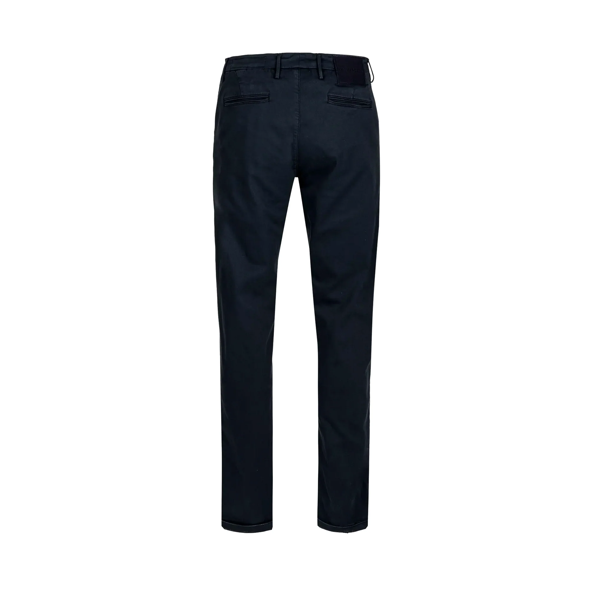 Dark Blue Soft Dye Luis Slim Fit Super-Stretch Chino Pants - TRAMAROSSA - Image 4