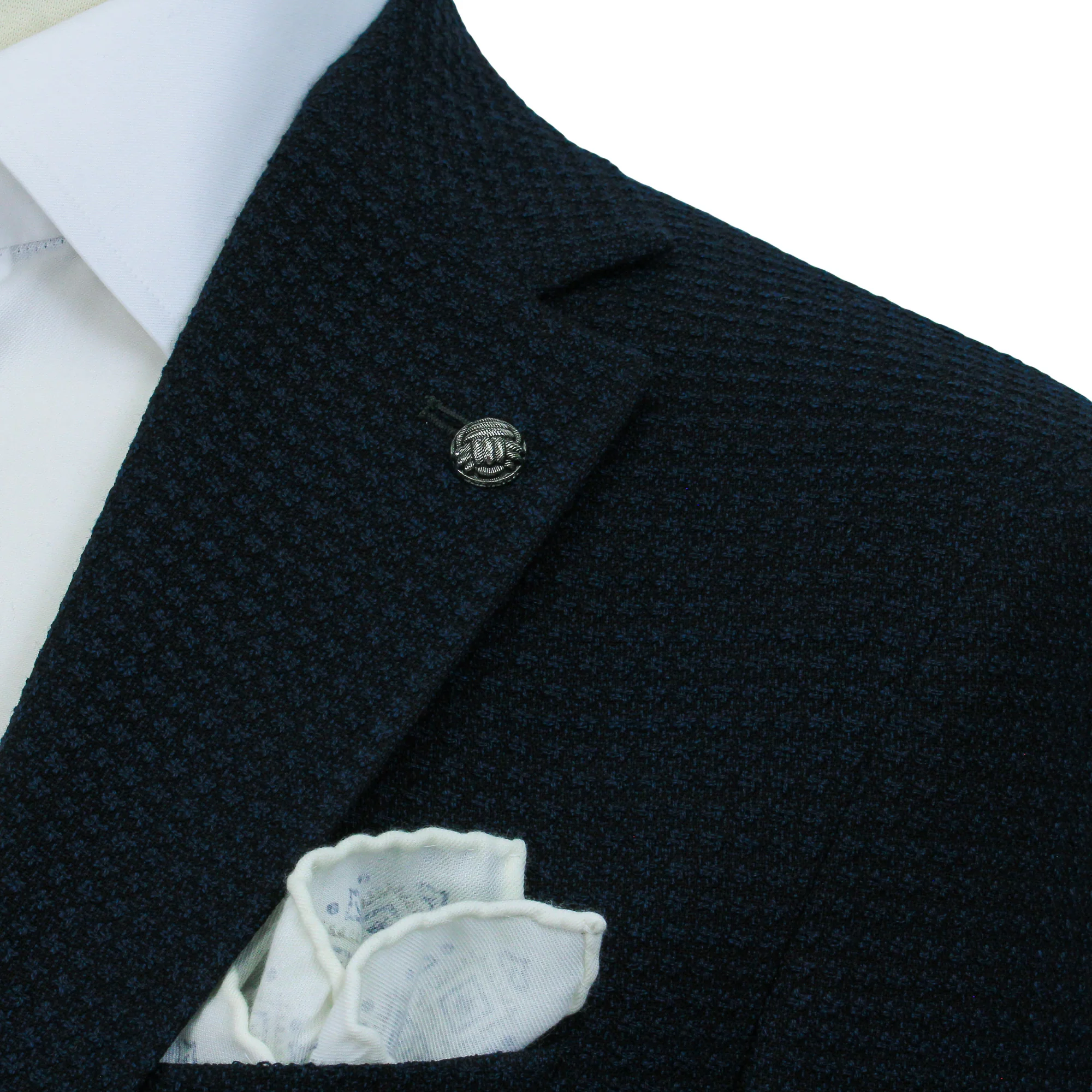 Dark Blue Textured Hampton Contemporary Fit Sport Jacket - Jack Victor - Image 6