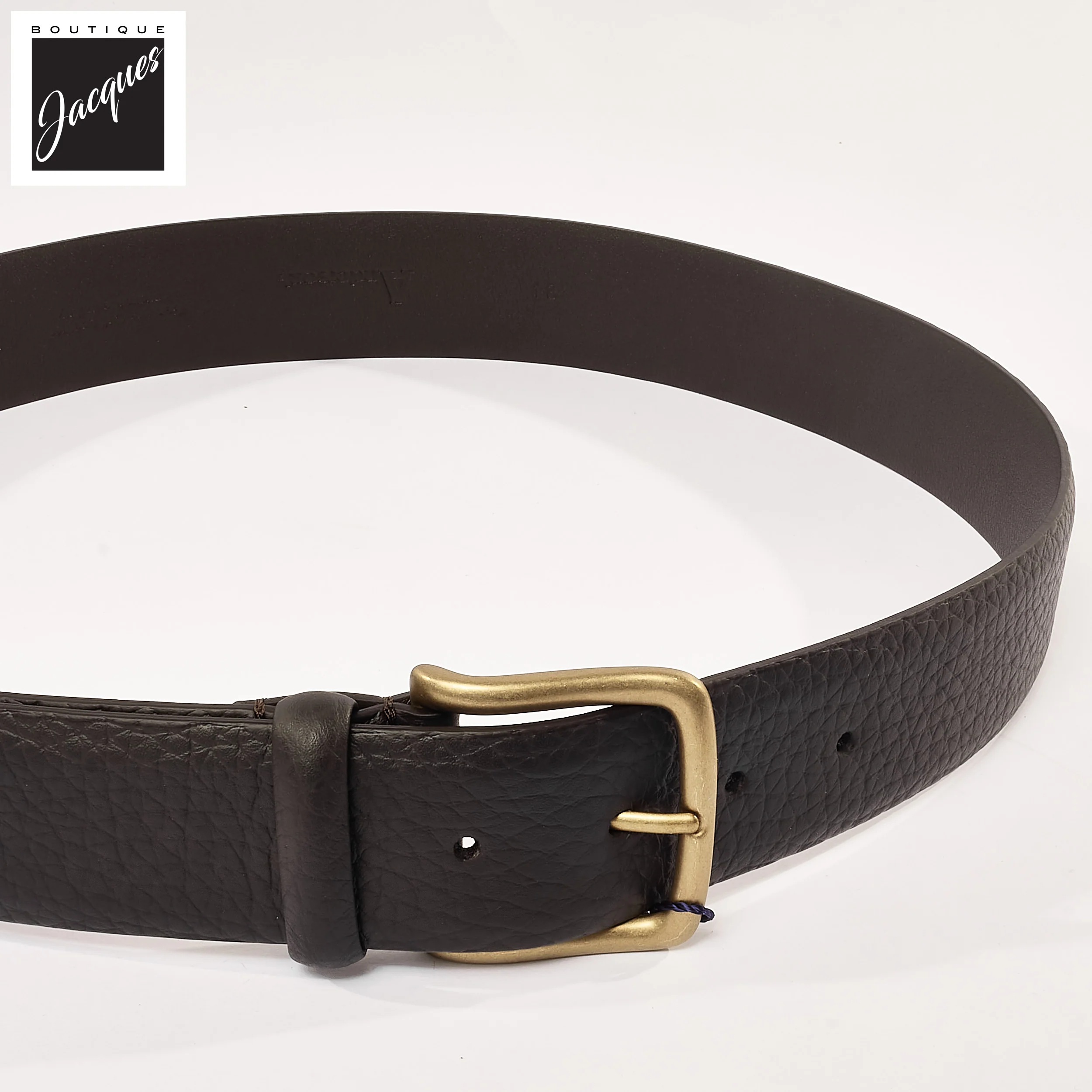 Dark Brown Full-Grain Calf Leather Casual Belt - Anderson's - Image 3