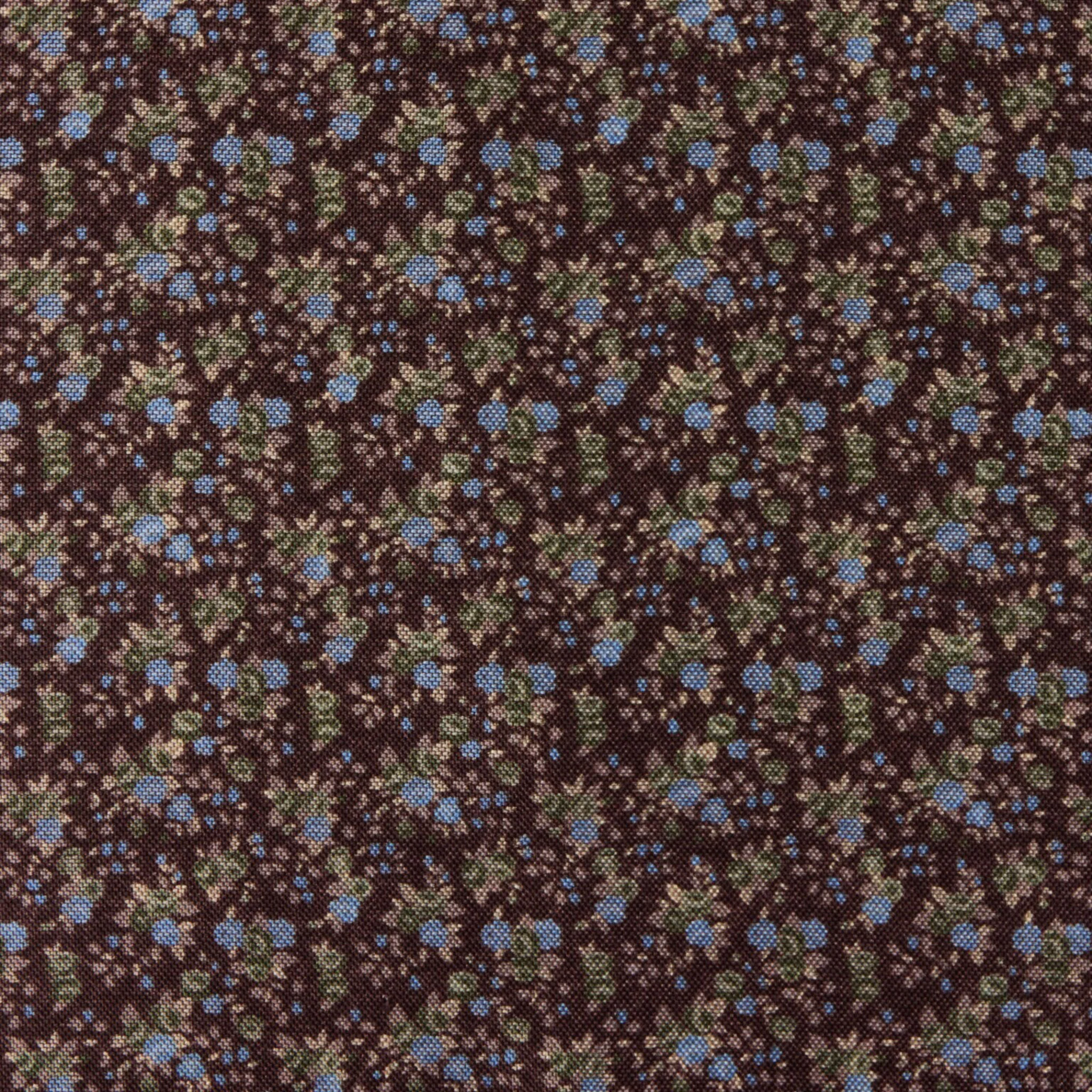 Dark Brown Patterned Silk Hankie - Stenströms - Image 2