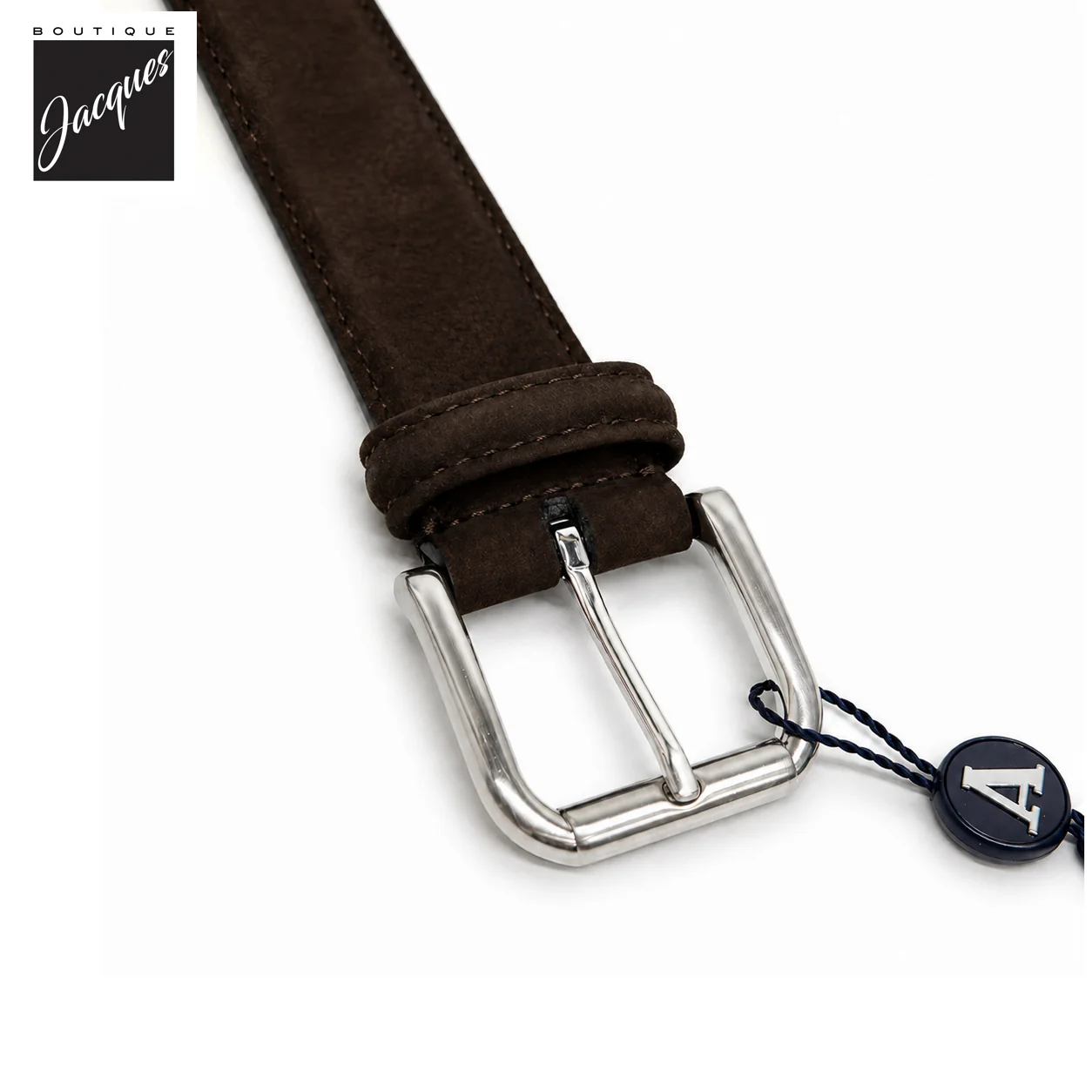 Dark Brown Soft Nubuck Suede Leather Belt - Anderson's - Image 3