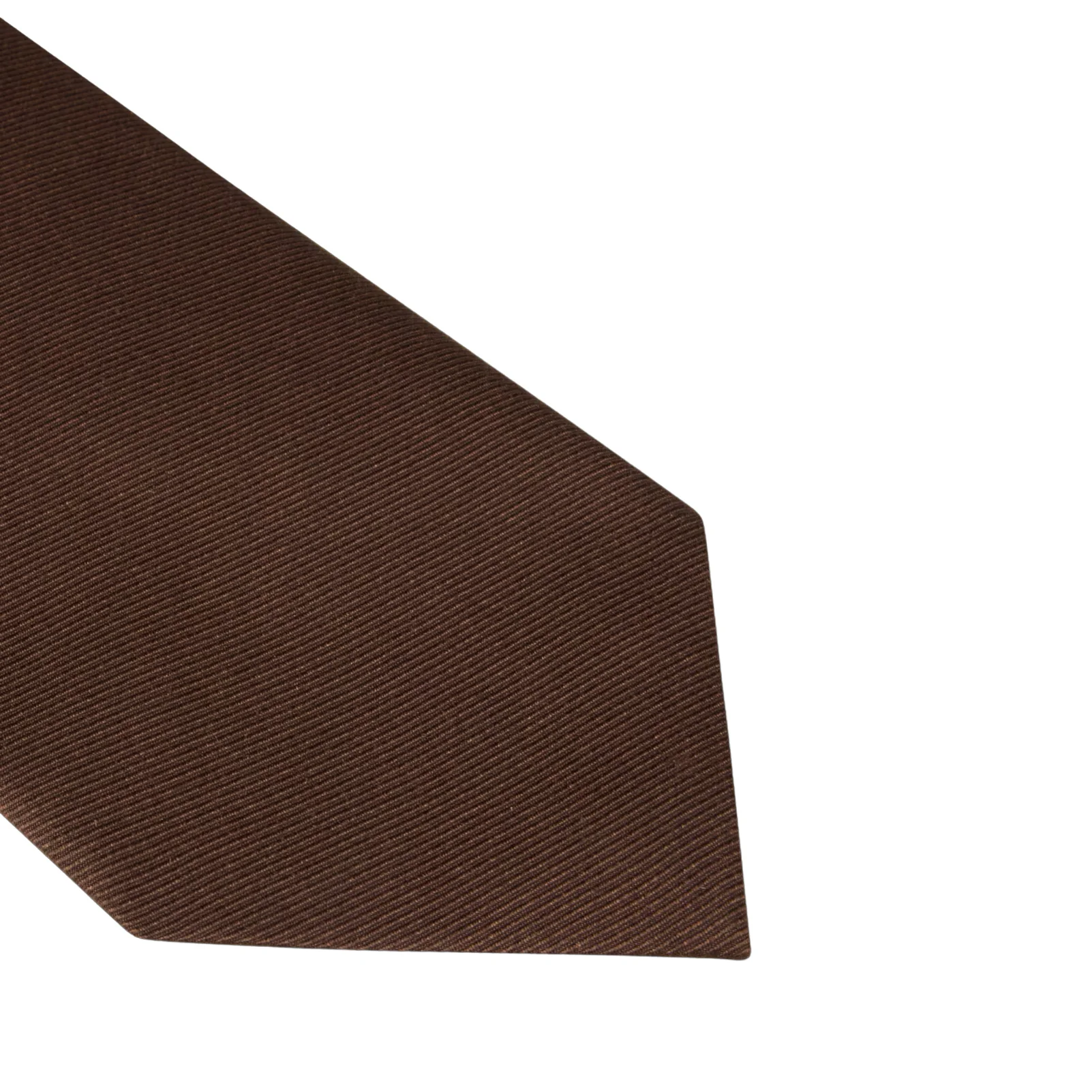 Dark Brown Solid Silk Tie - Stenströms - Image 2
