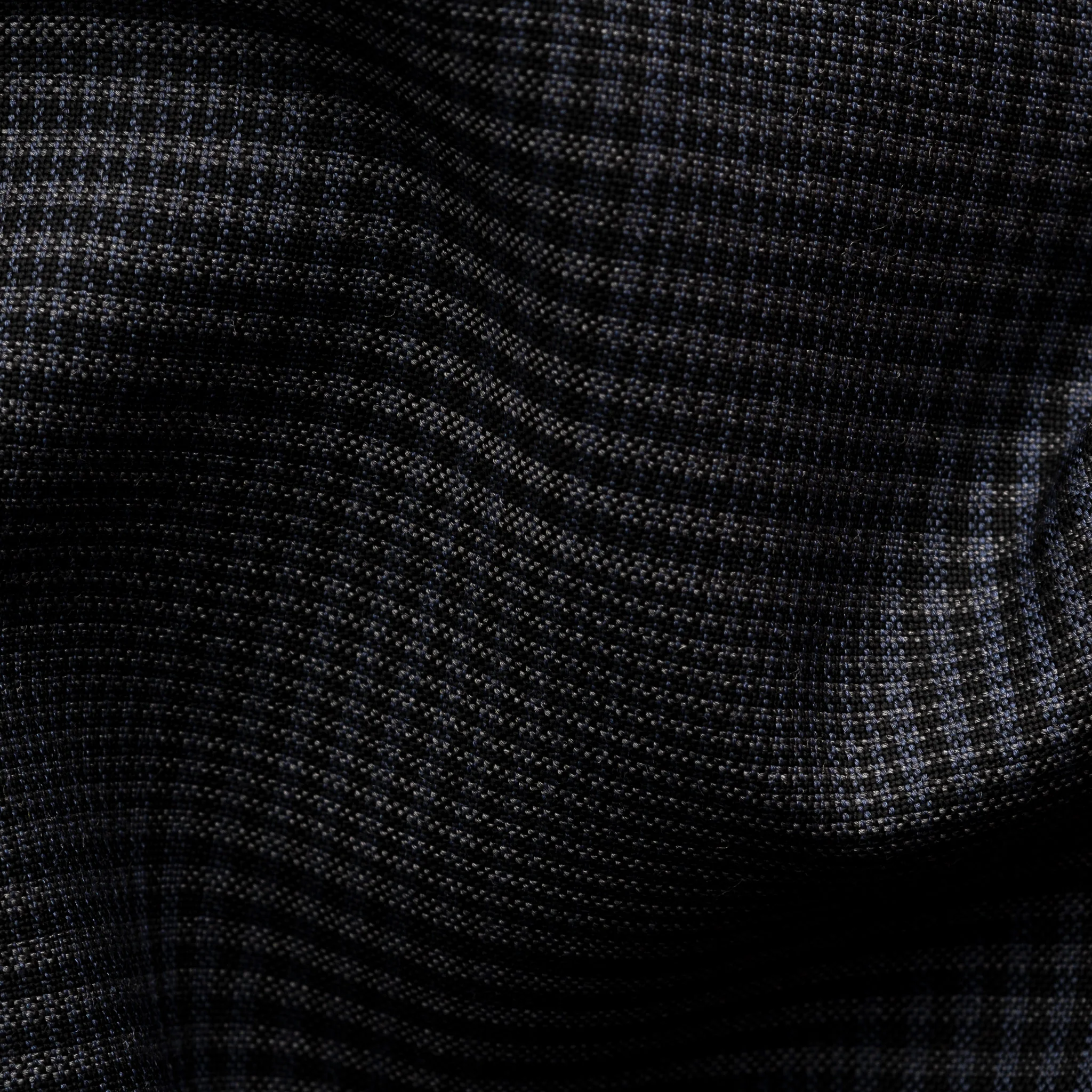 Dark Navy & Gray Check Merino Wool Contemporary Fit Shirt - ETON - Image 10